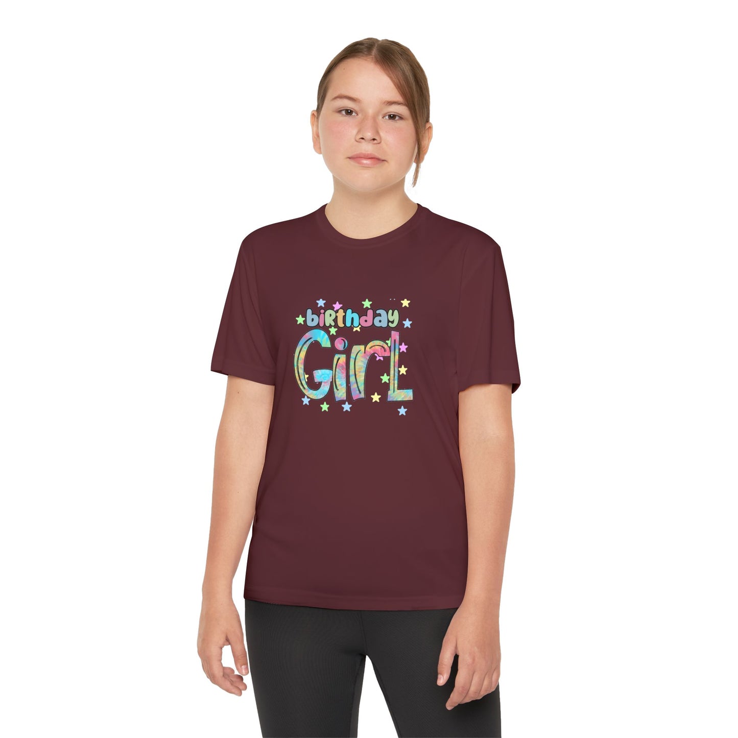 Birthday Girl Youth Tee | Colorful Celebration Shirt