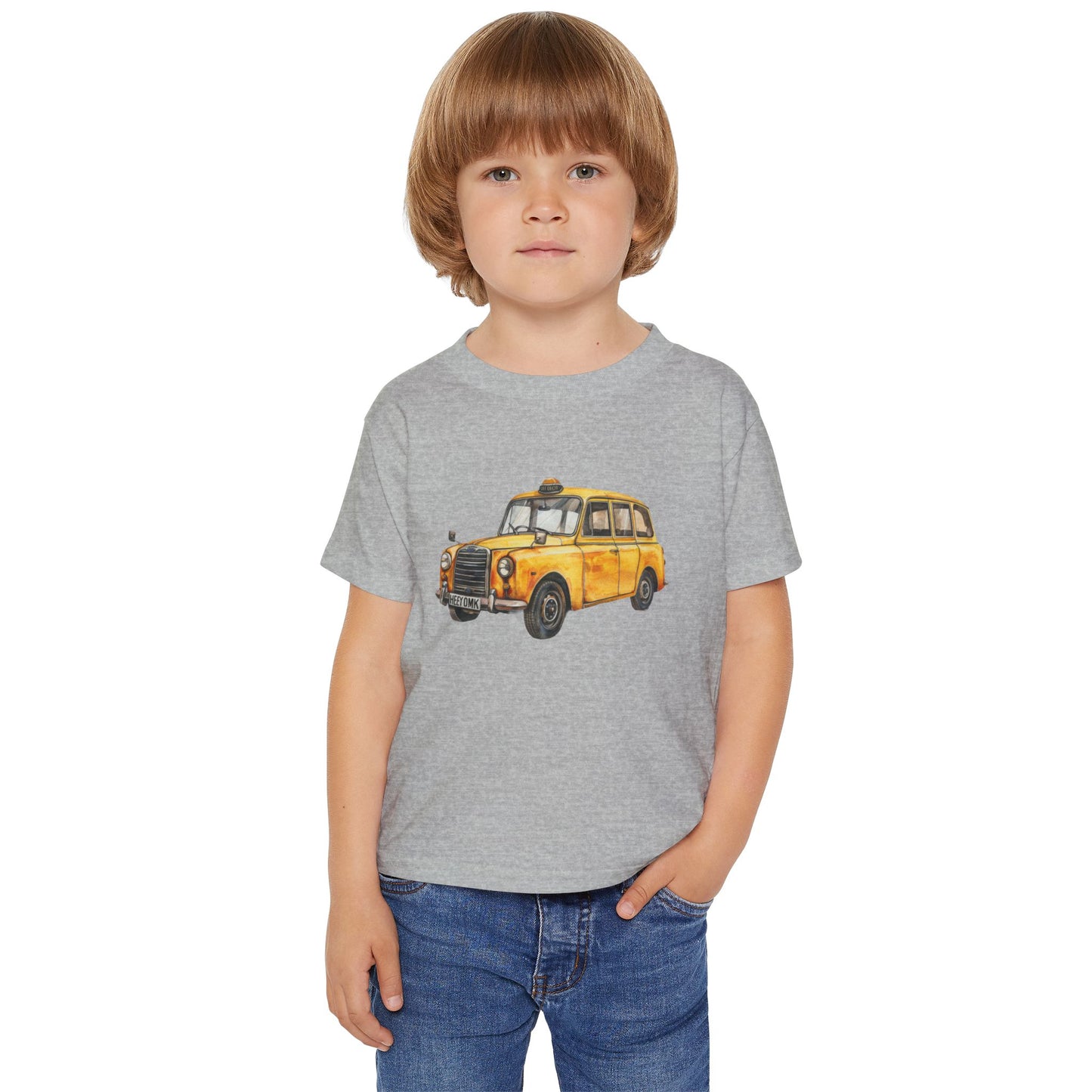 Adorable Yellow Taxi Toddler T-Shirt - Perfect for Little Adventurers