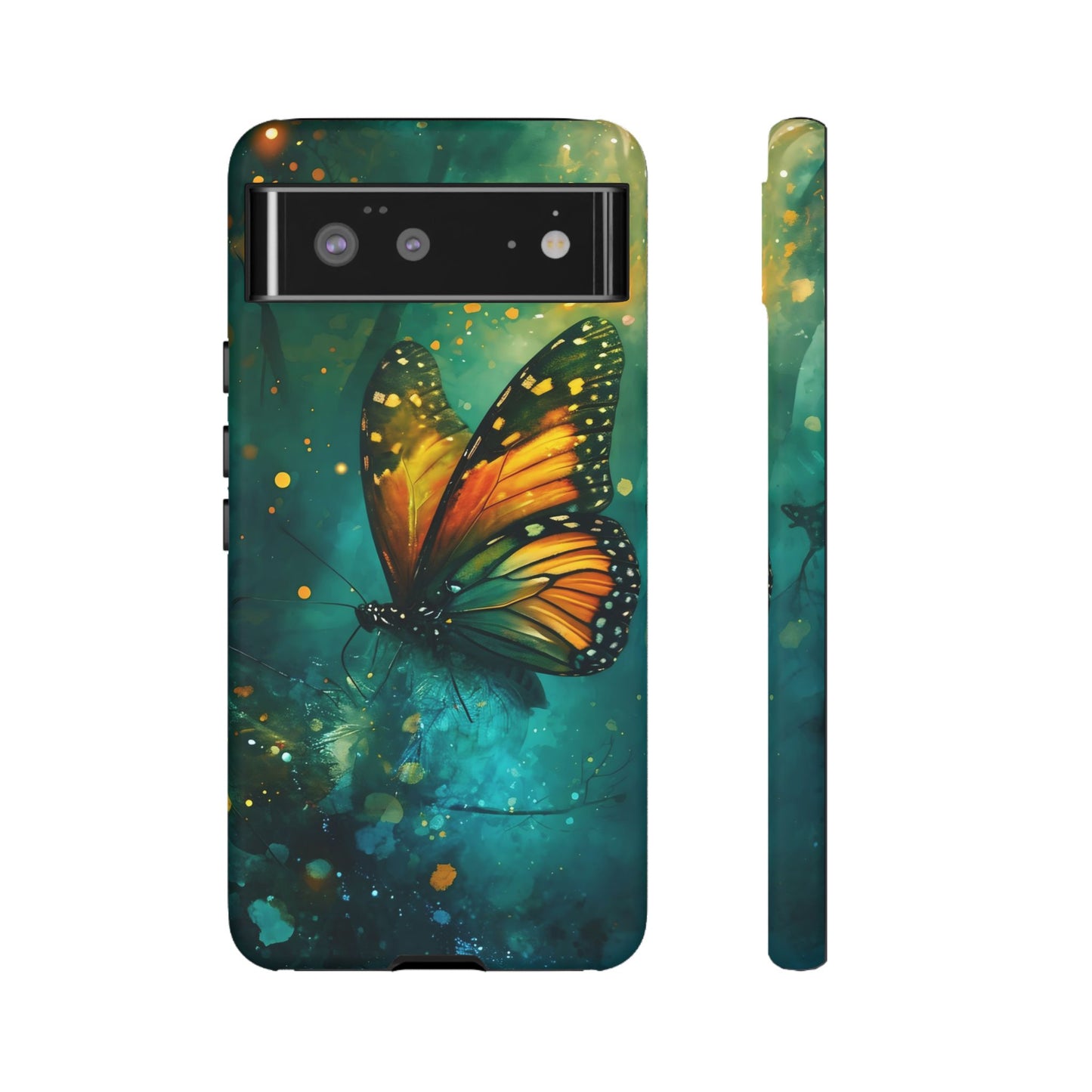 Colorful Butterfly Phone Case, Tough Cases for iPhone and Samsung, Cute Tech Accessories, Nature Lovers Gift, Vibrant Floral Design