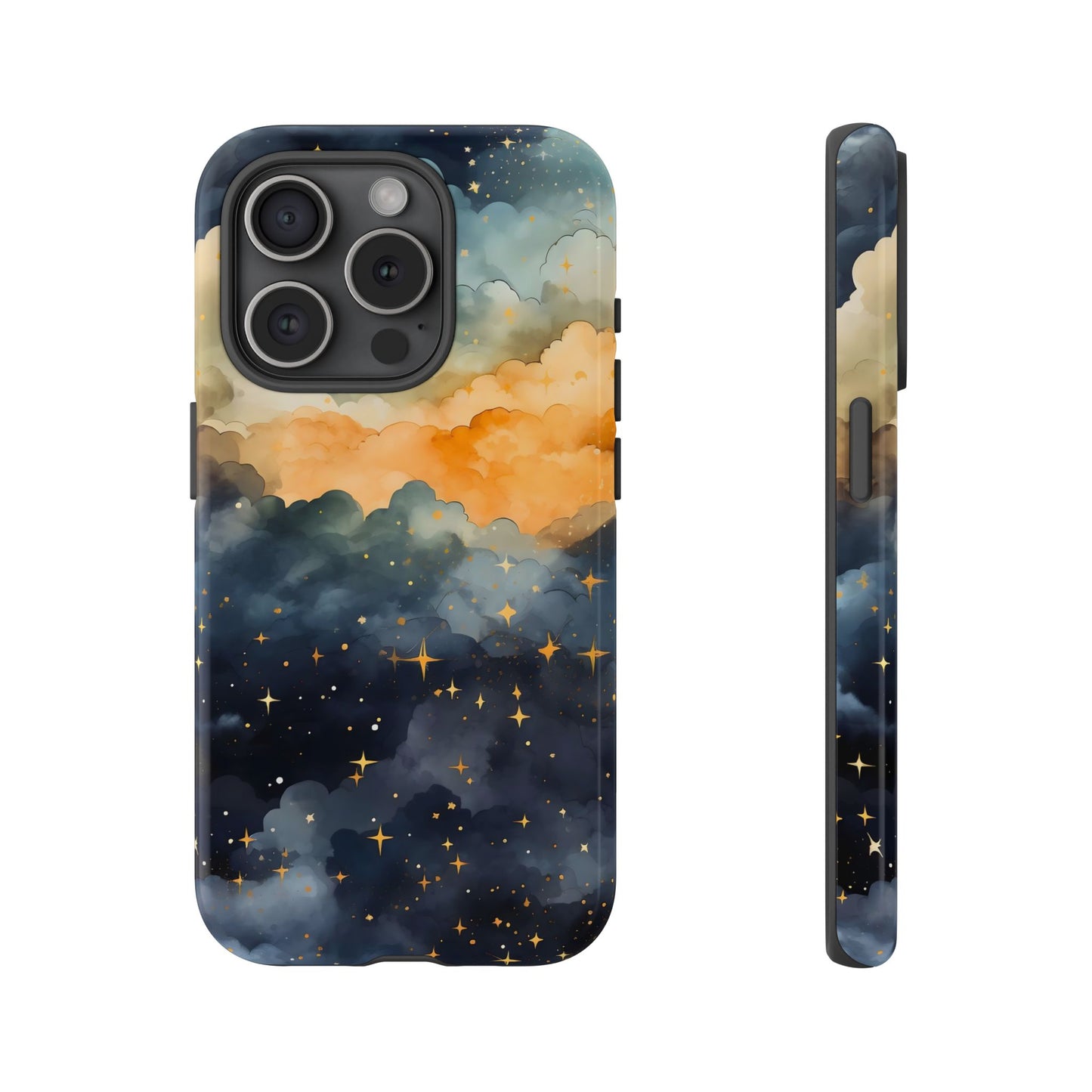 Celestial Phone Case, Galaxy Design Phone Cover, Space Art Case, Starry Night Mobile Cover, Customizable Tough Case
