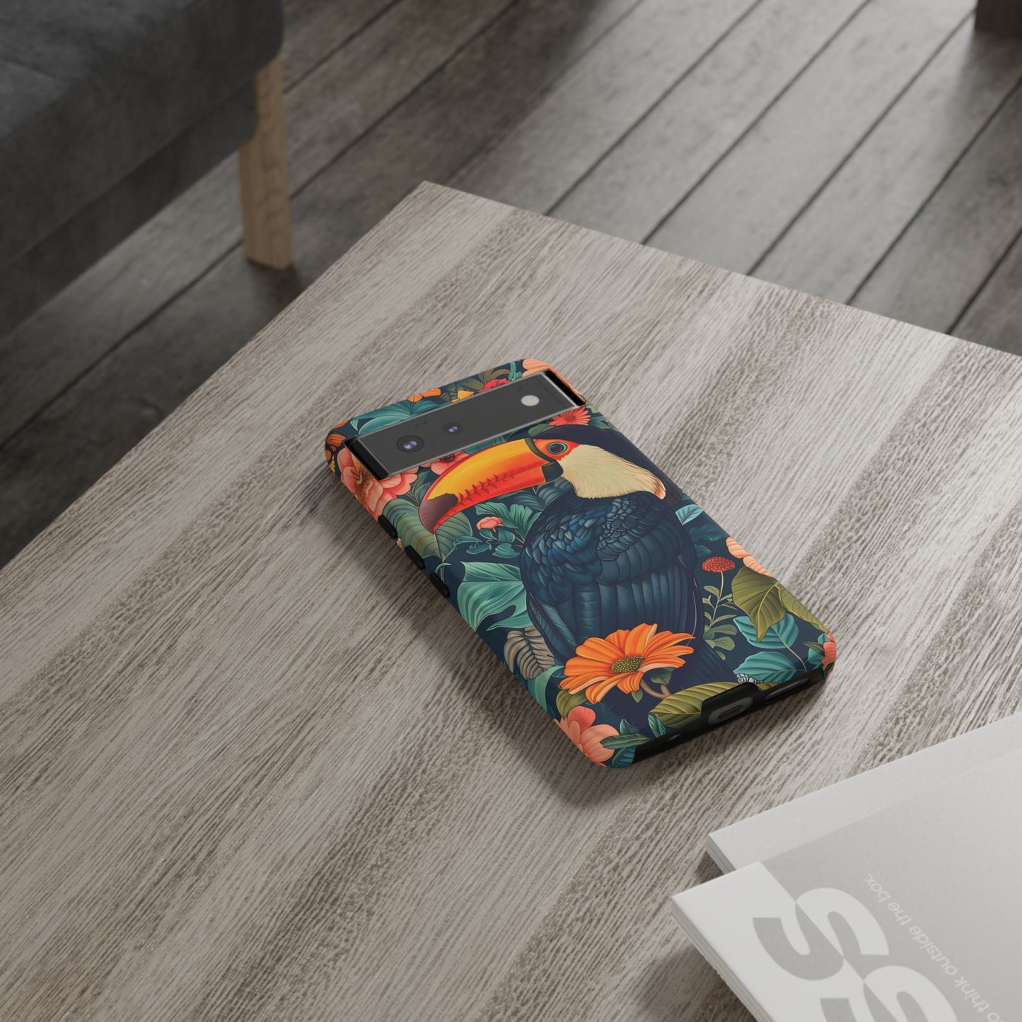 Tropical Toucan Phone Case - Cute Animal Design, Nature Lover Gift, Floral Pattern, Bird Lover Accessory, Summer Vibes