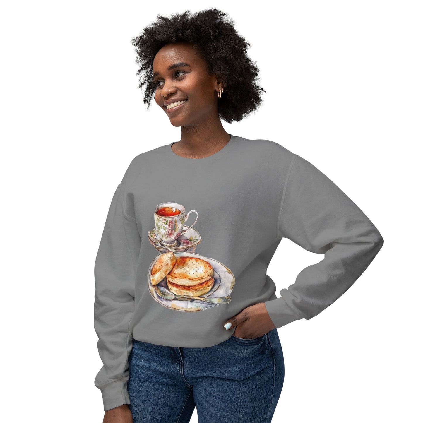 Unisex Lightweight Crewneck Sweatshirt - Classic Royal Dishes of Britain
