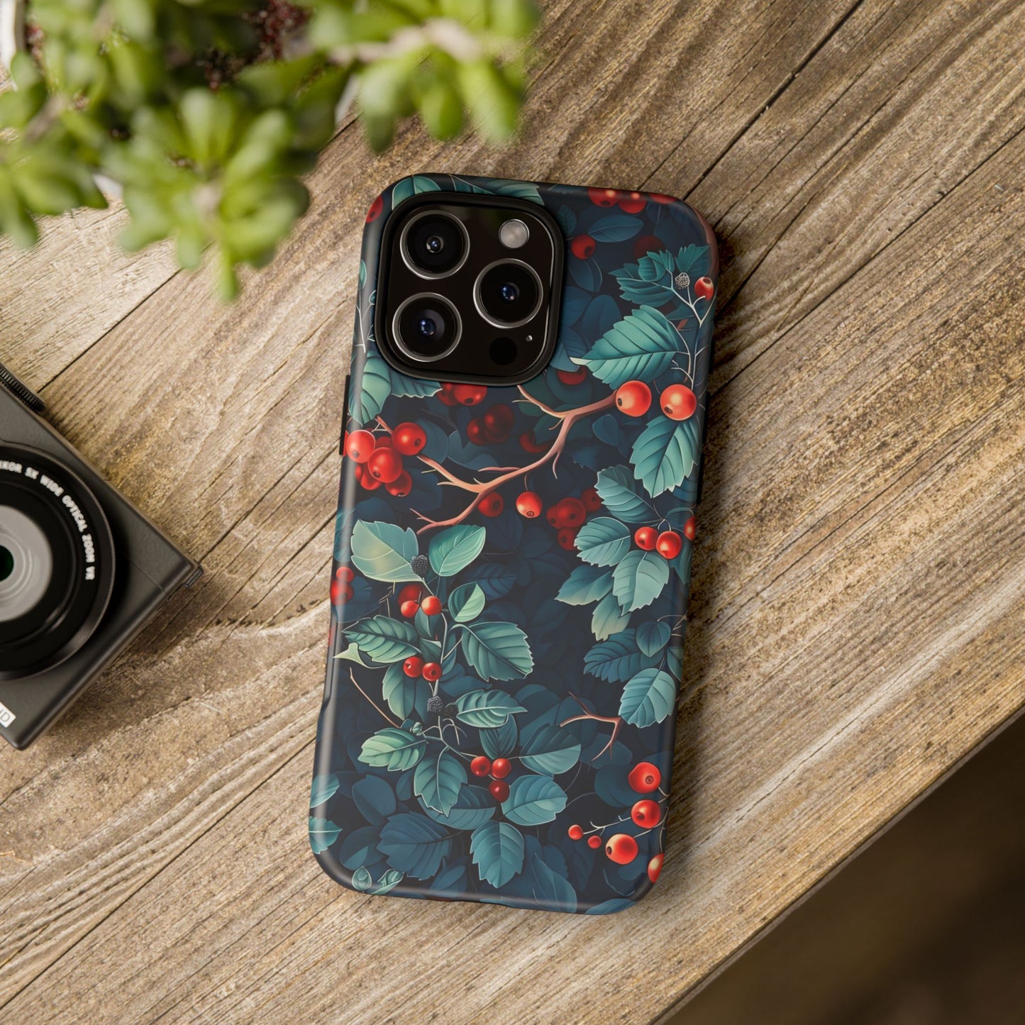 Berry Blossom Phone Case - Nature Lover's Gift, Floral Design, Cute Accessory for Spring, Unique Tech Cover, Perfect for Holidays