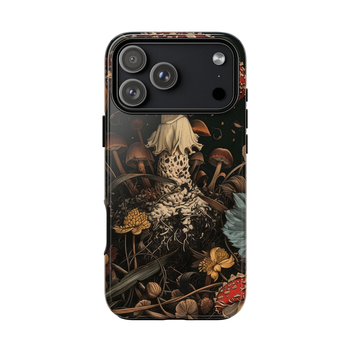 Mushroom Phone Case, Tough iPhone Cover, Nature Lover Gift, Unique Cell Phone Accessory, Fungi Art Design, Eco-Friendly Protection