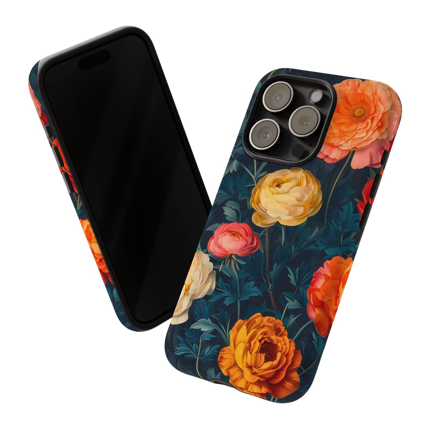 Floral Phone Case - Tough Cases, Stylish Protection, Gift for Flower Lovers, Customizable Cover, Floral Design Mobile Accessory