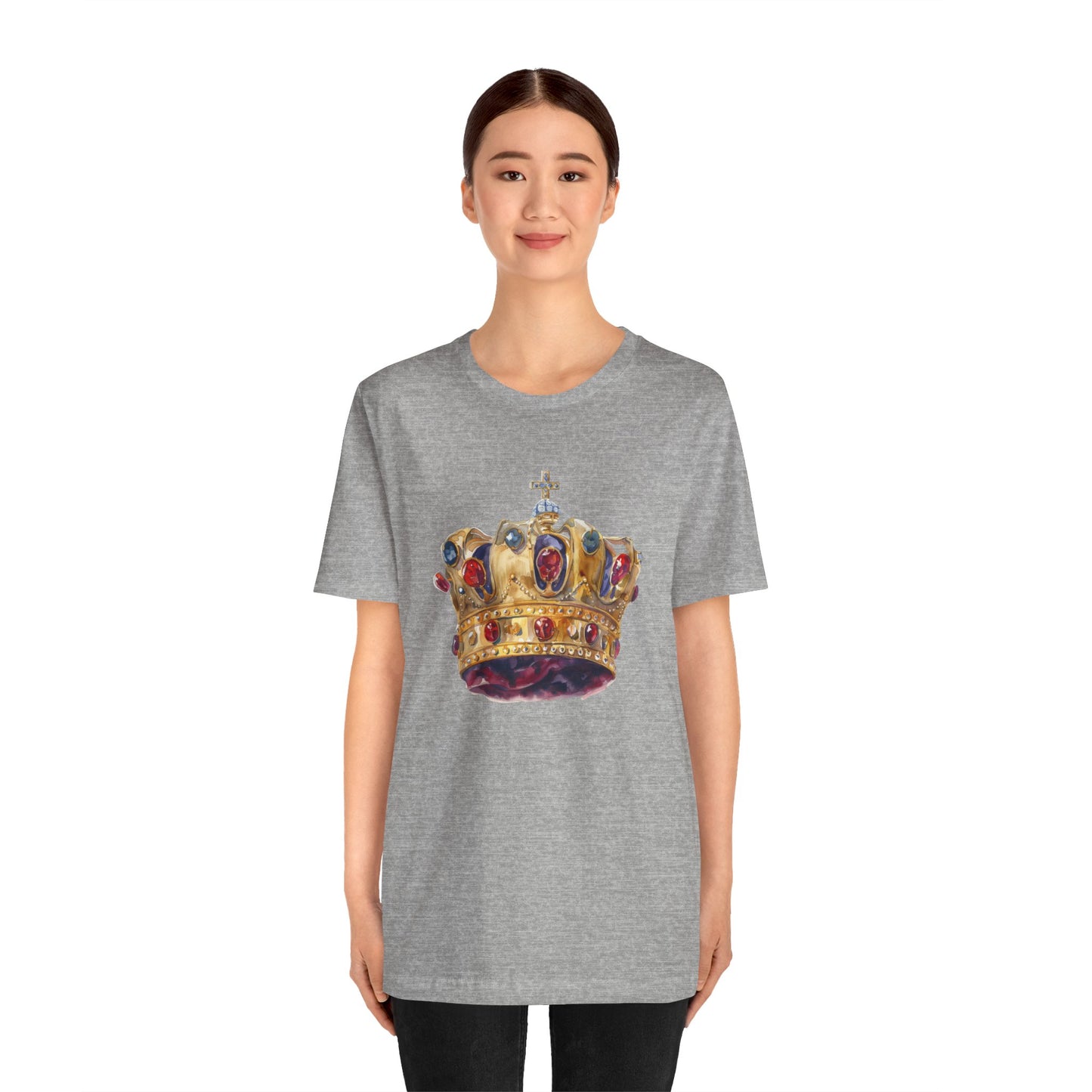 Unisex Jersey Short Sleeve Tee - British Royal Crown Design