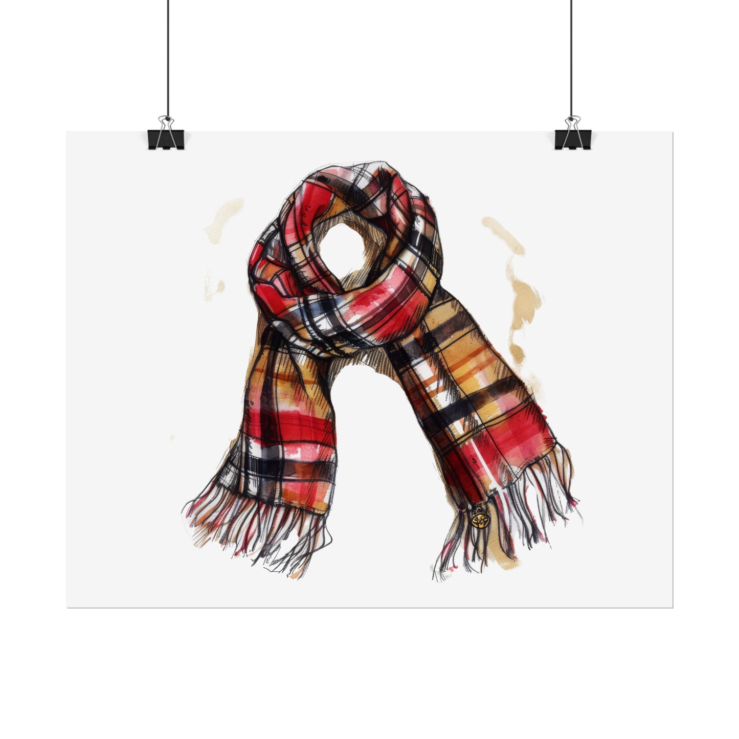 Cozy Scarf Wall Art - Fall Decor for Home, Rustic Style, Gift for Her, Cozy Vibes, Autumn Aesthetic