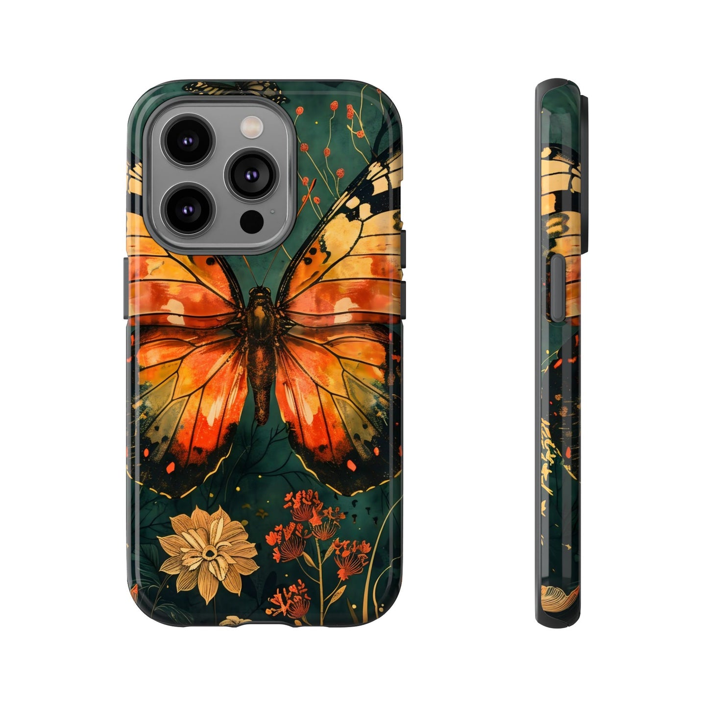 Butterfly Phone Case – Tough Cases for Nature Lovers, Floral Design, Butterfly Art, Unique Gift, Eco-Friendly Protection