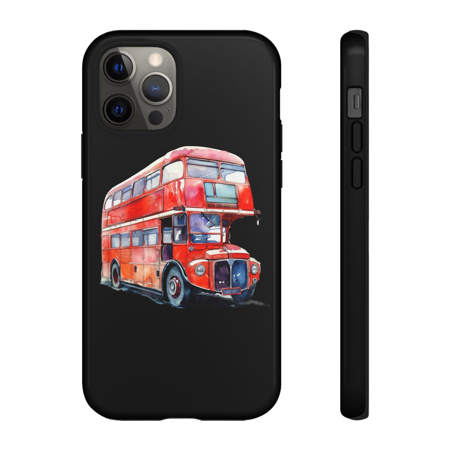 London Bus Phone Case, Tough iPhone Cover, Unique Gift for Travelers, Vintage Style Accessories, Holiday Present Idea