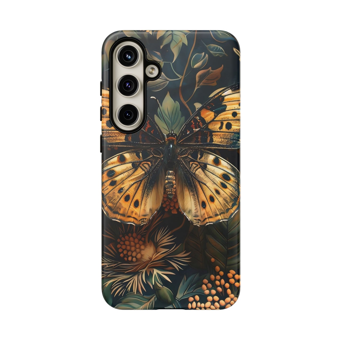 Butterfly Floral Phone Case, Tough Cases, Protective Cover, Unique Gift, Nature Lover, Art Print, Spring Decor