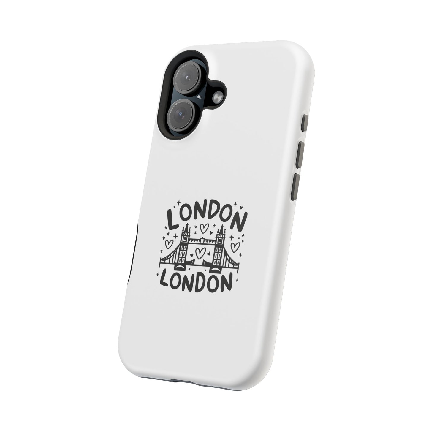 London-Themed Magnetic Phone Case, Cute Phone Cover, Trendy Gift for Travelers, City Lovers, Unique Accessory for iPhone