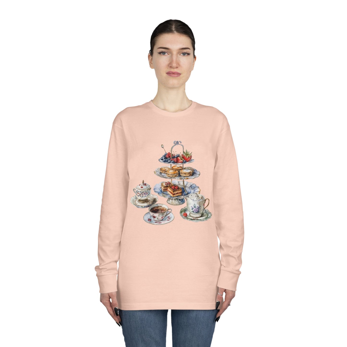Long Sleeve Crewneck Tee - British Royal Food Heritage