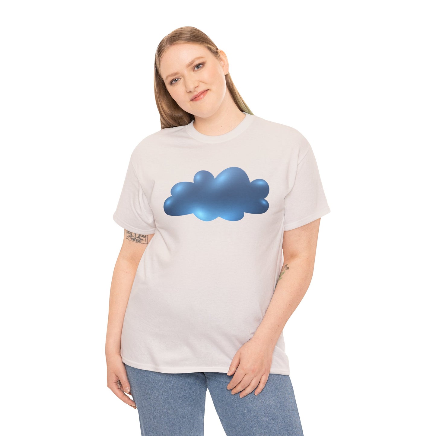 Unisex Heavy Cotton Tee - Serene Cloudscape