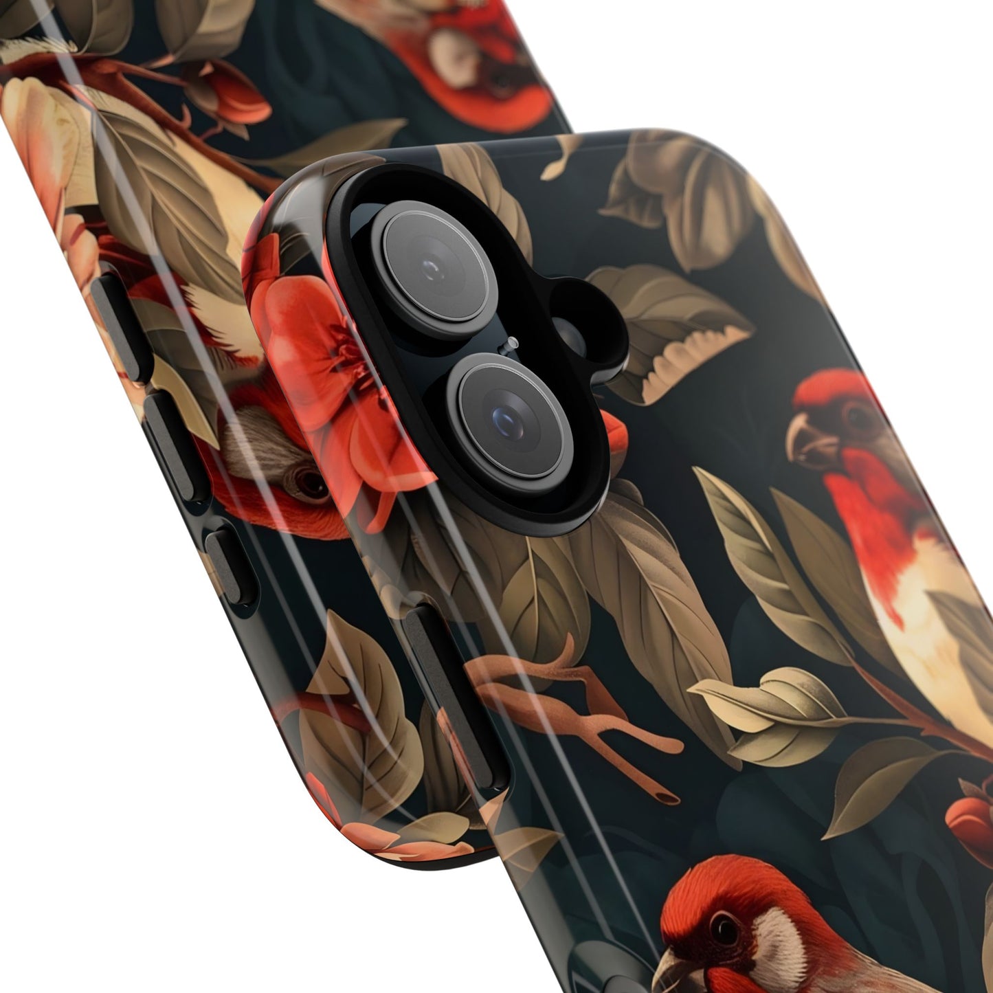 Elegant Bird Phone Case, Floral Tough Cases, Nature Lover Gift, Stylish Mobile Cover, Unique Phone Accessory