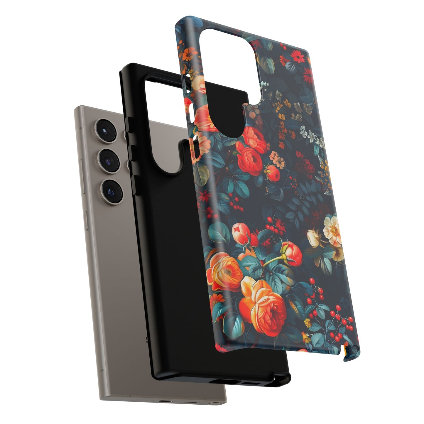 Floral Phone Case - Tough Cases, iPhone Protection, Elegant Floral Design, Gift for Her, Stylish Tech Accessory