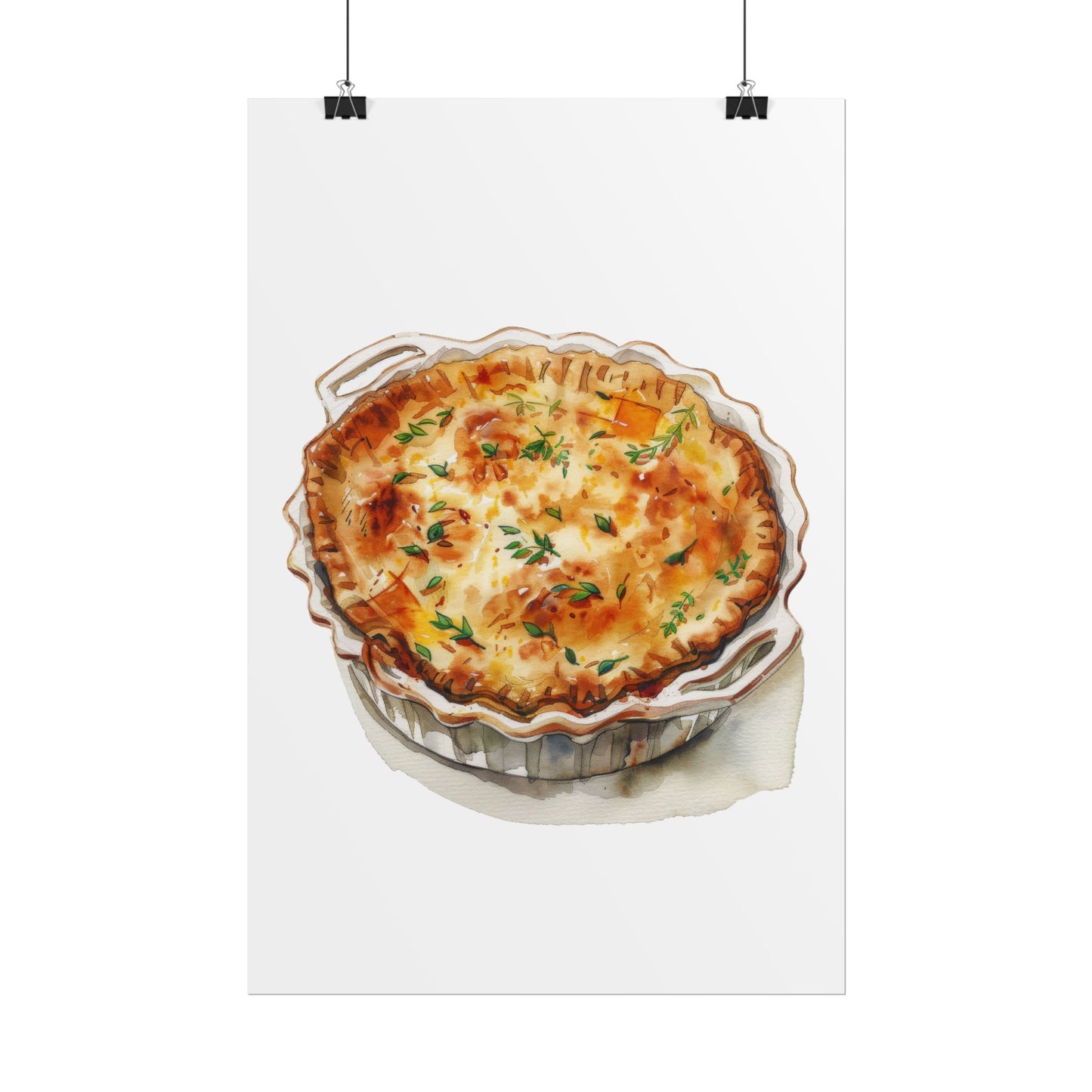 Delicious Quiche Rolled Posters for Kitchen Decor, Culinary Art, Foodie Wall Art, Gift for Chefs, Cooking Enthusiasts, Home Decor