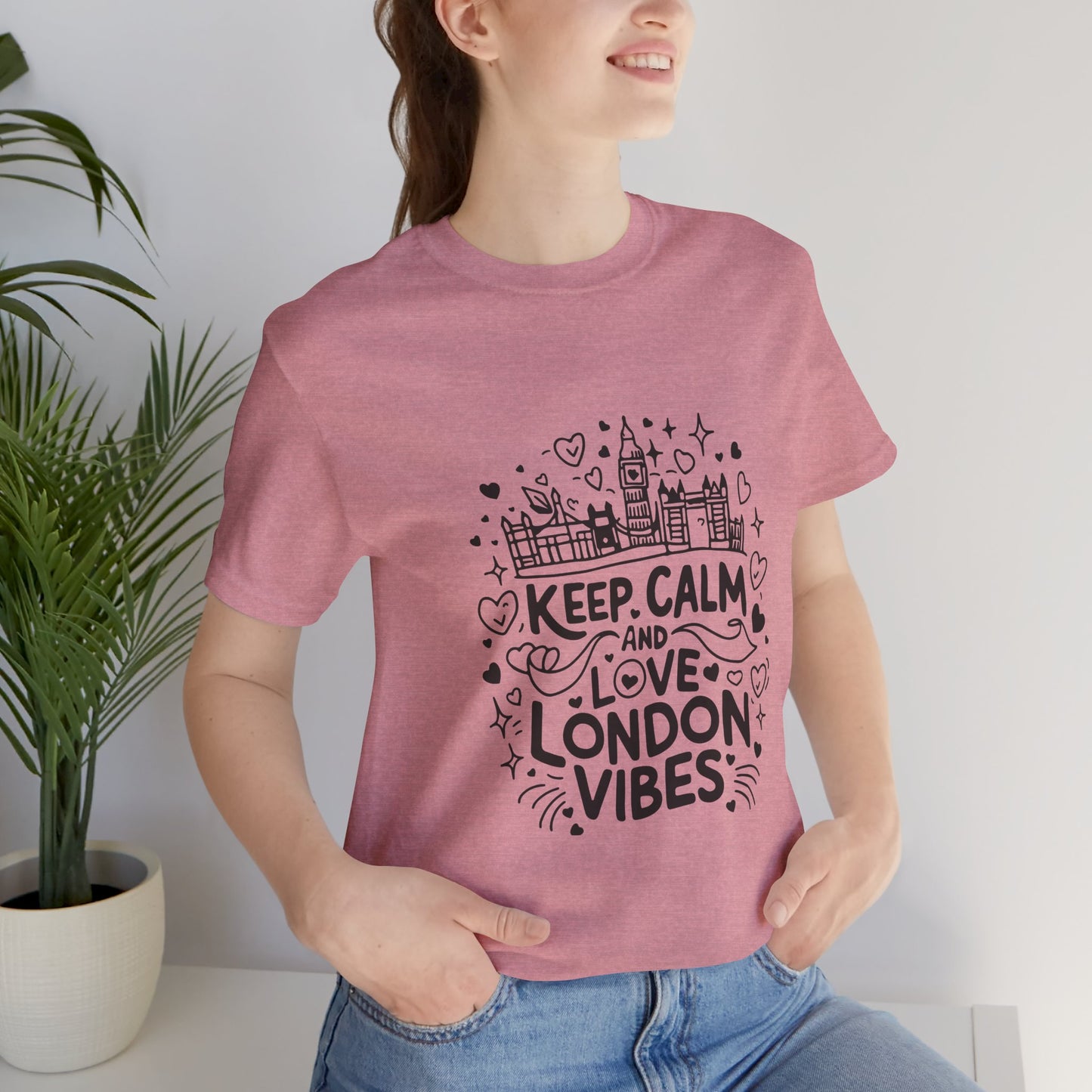 Unisex Jersey Short Sleeve Tee - Keep Calm and love London Vibes