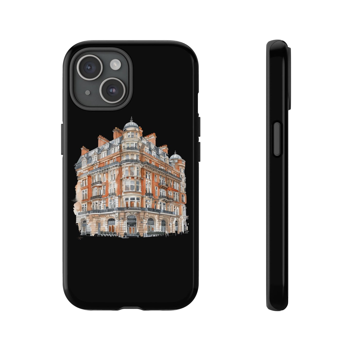 Cityscape Phone Case, Tough Phone Cover, Urban Art Case, Vintage Architecture Design, Gift for Travelers, Stylish Phone Accessory