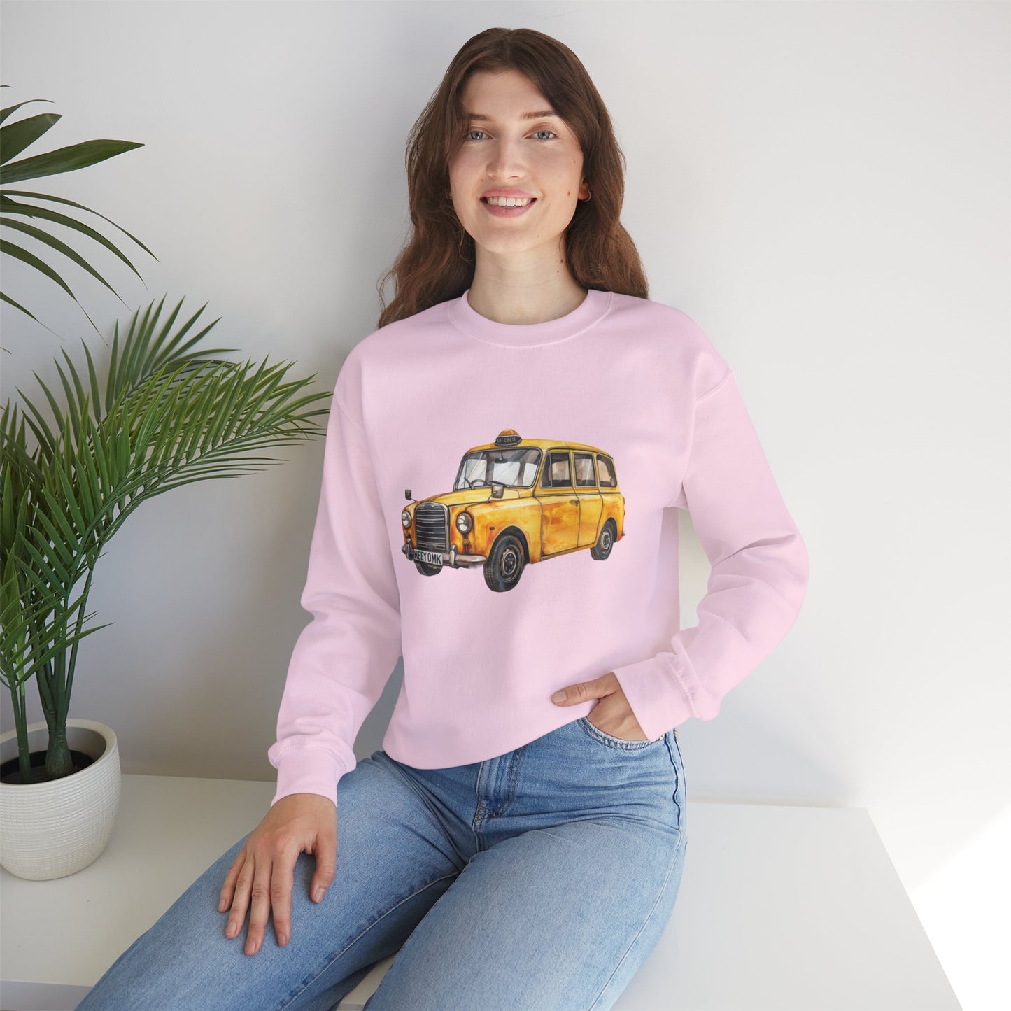 Unisex Heavy Blend™ Crewneck Sweatshirt - Vintage Car - Classic Automotive Elegance and Timeless Style