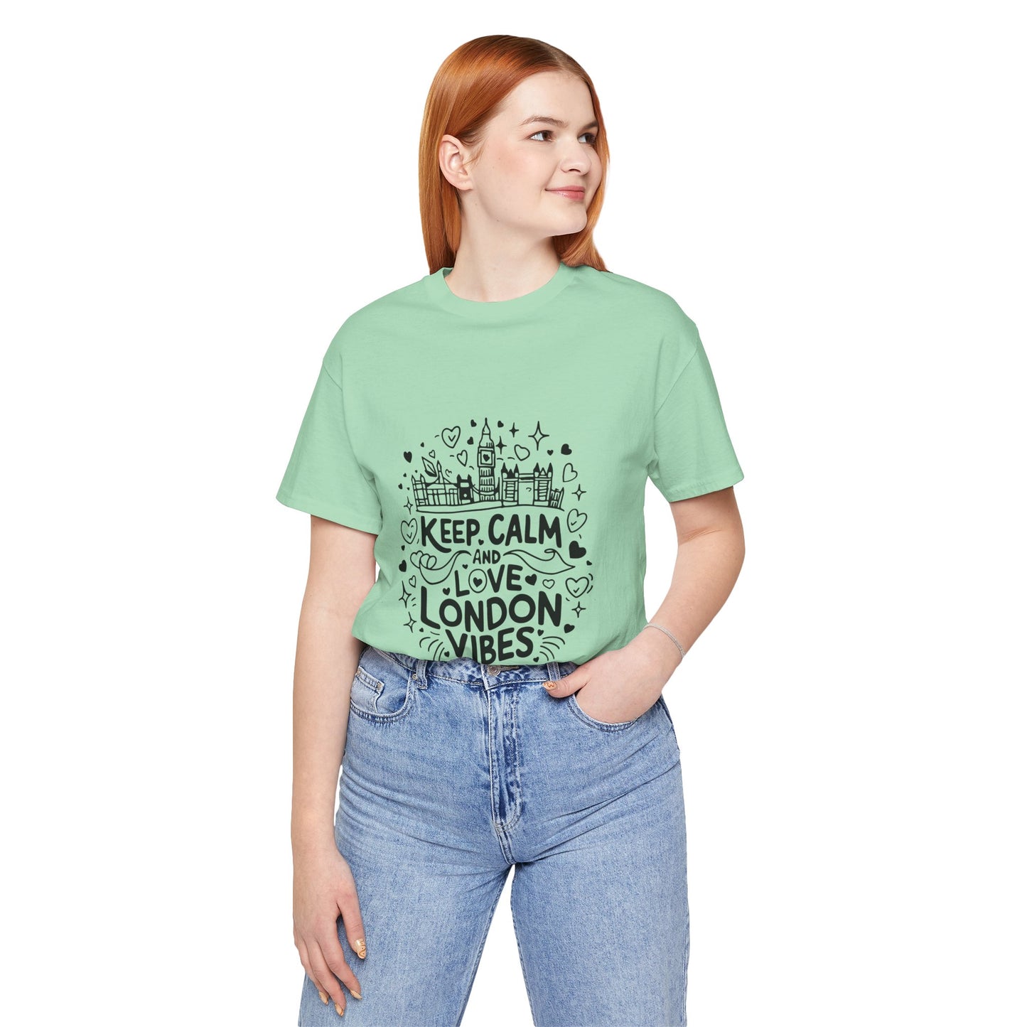 Unisex Jersey Short Sleeve Tee - Keep Calm and love London Vibes