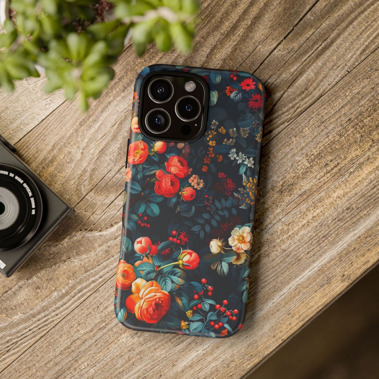 Floral Phone Case - Tough Cases, iPhone Protection, Elegant Floral Design, Gift for Her, Stylish Tech Accessory