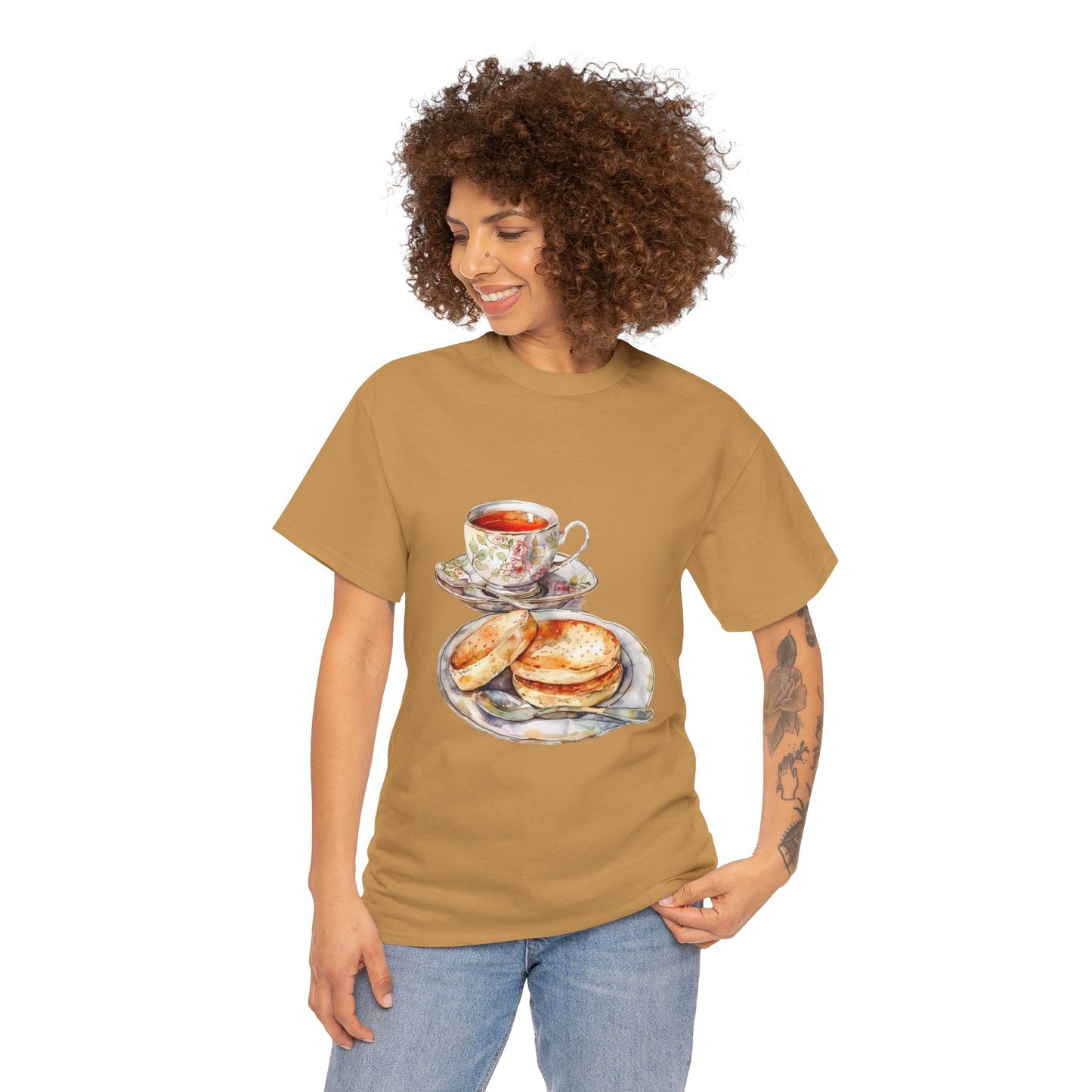 Unisex Heavy Cotton Tee - Heritage on a Plate - Exploring British Cuisine