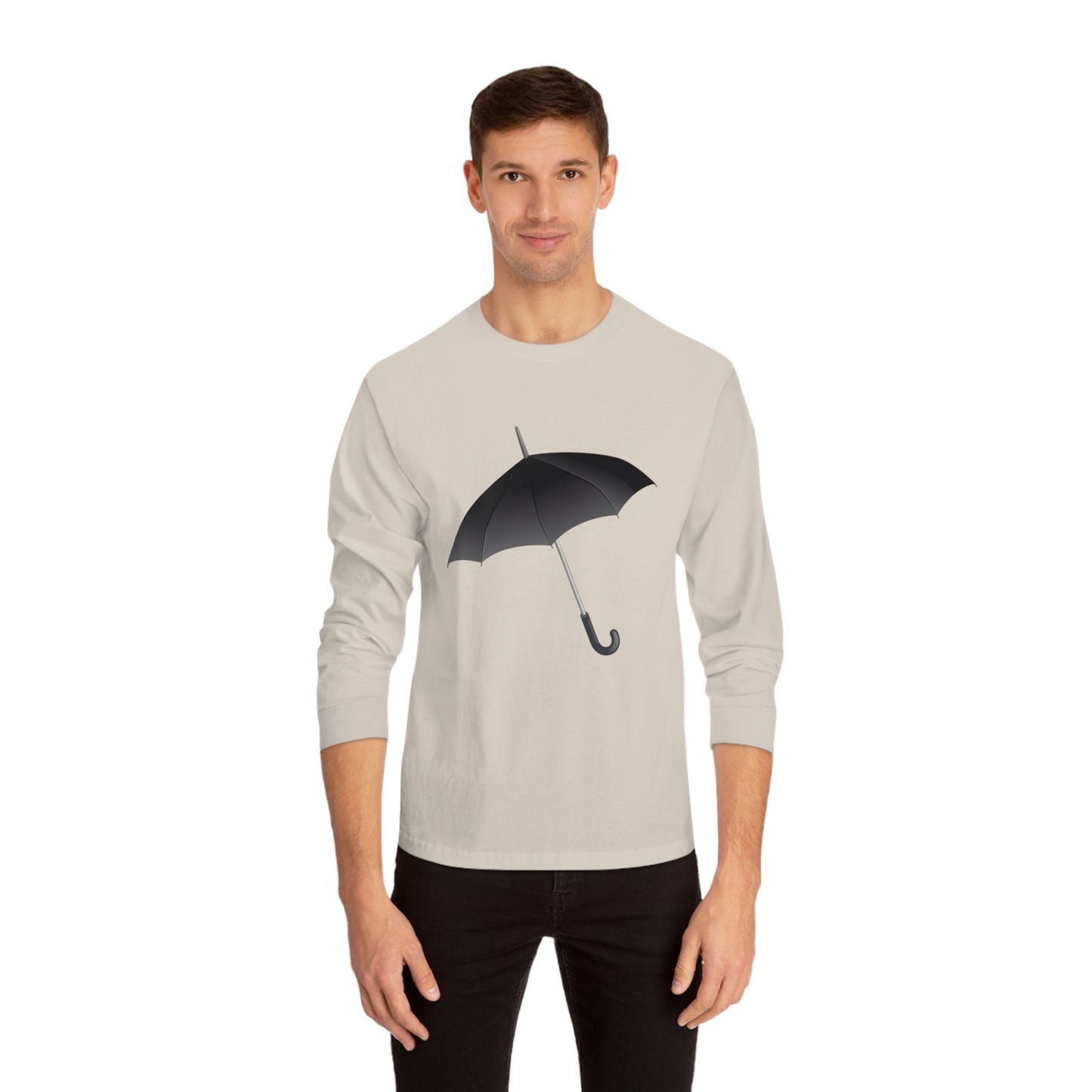 Unisex Classic Long Sleeve T-Shirt - Regal Royal Umbrella - Elegant and Majestic