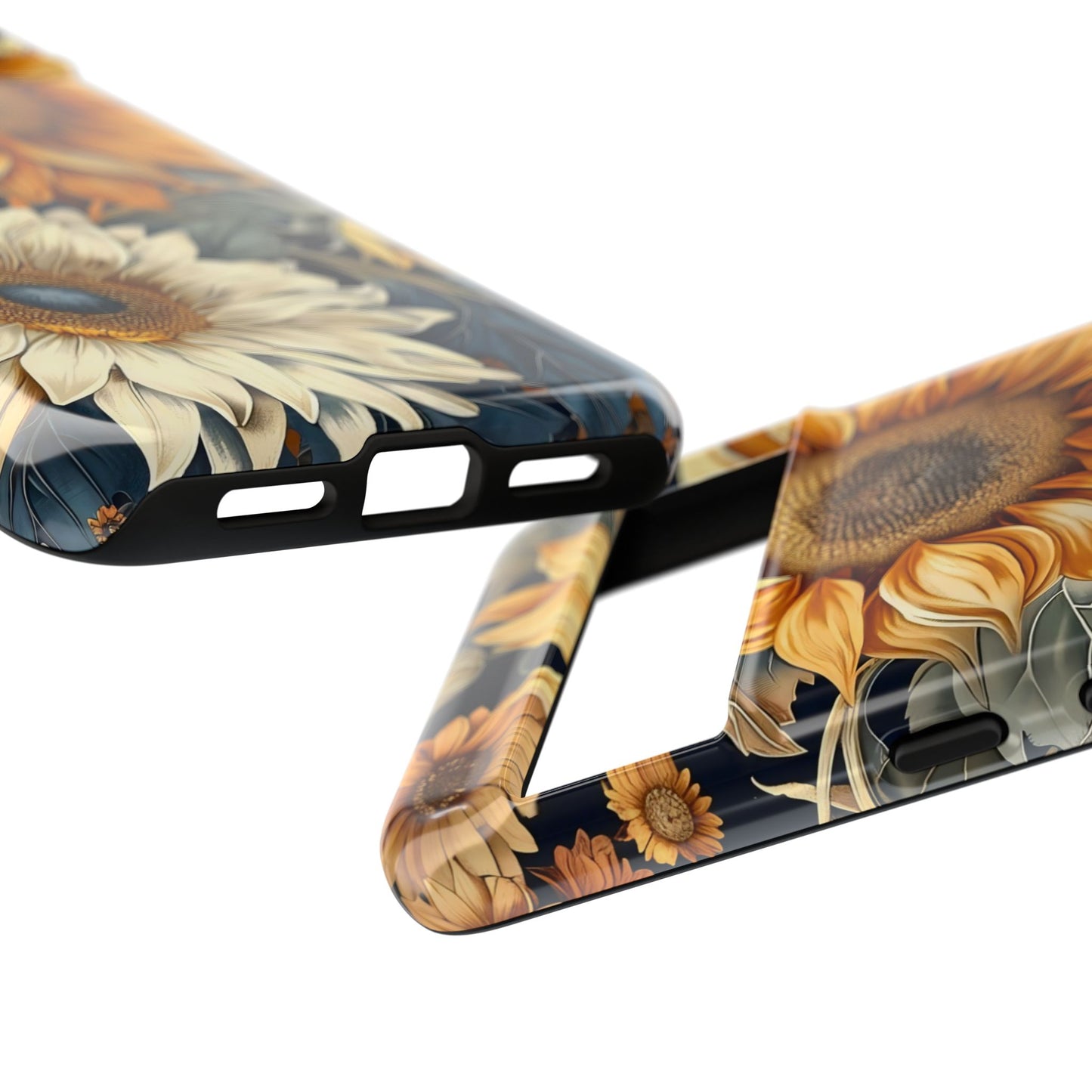 Sunflower Phone Case, Floral Tough Phone Cover, Gift for Nature Lovers, Phone Accessories, Sunflower Gifts