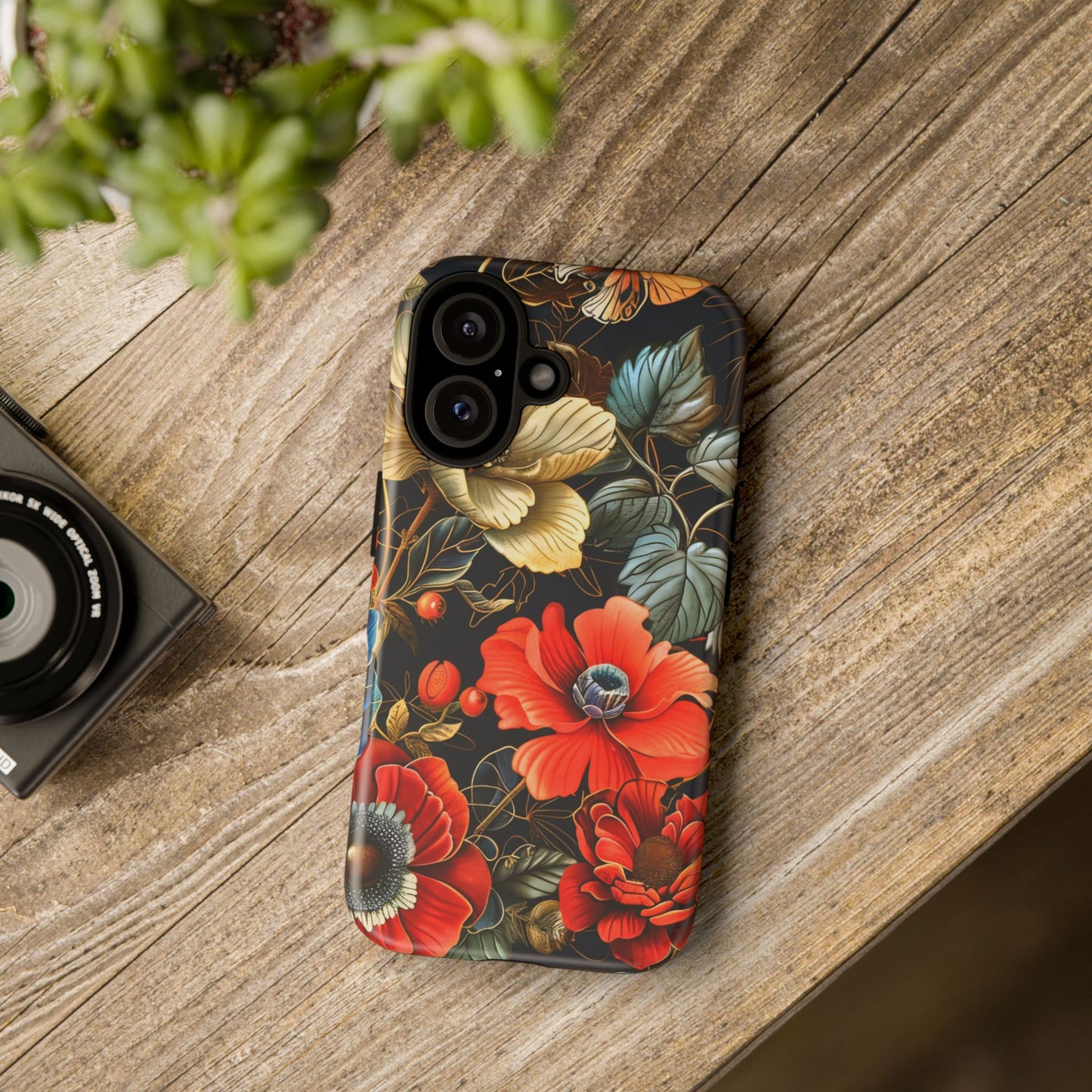 Floral Phone Case - Tough Cases for Stylish Protection, Floral Design, Gift for Her, Trendy Accessories, Phone Cover