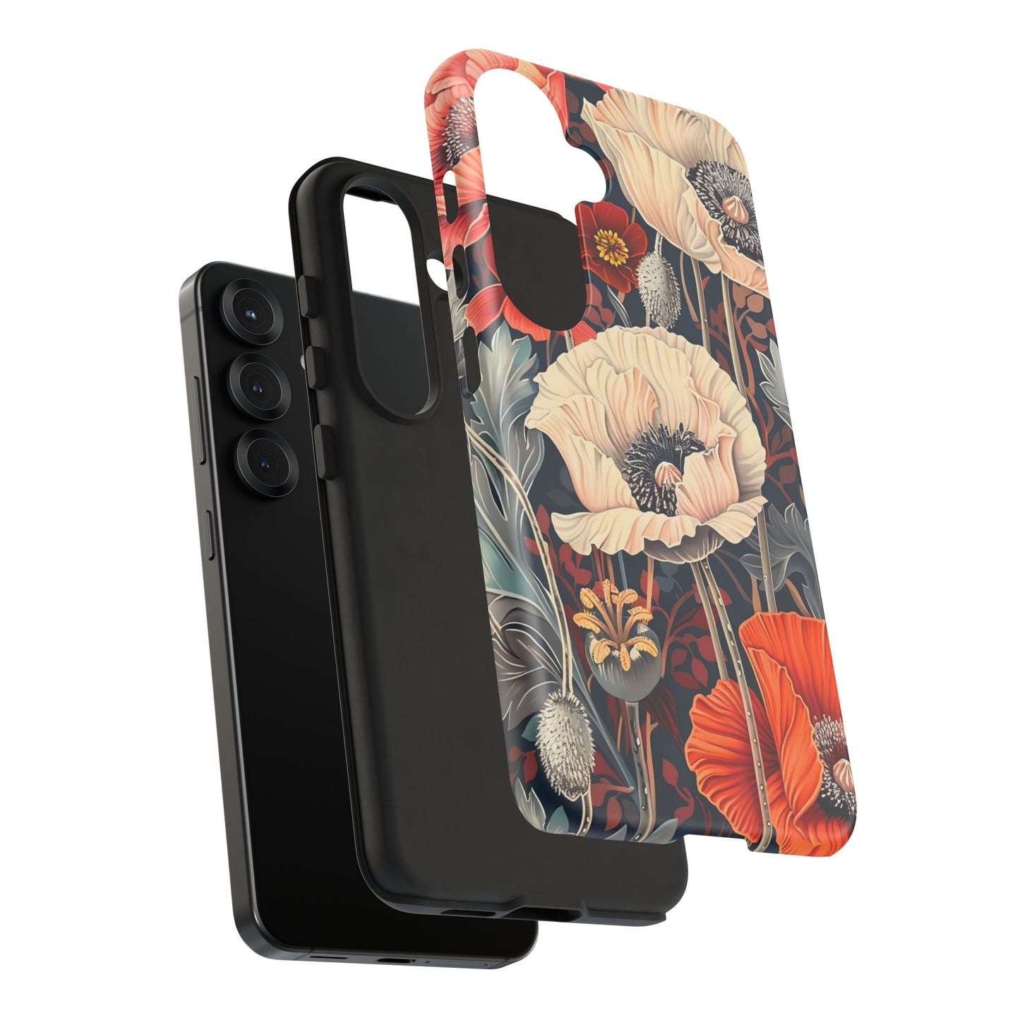 Floral iPhone Case, Tough Phone Cover, Artistic Protection, Flower Design, Unique Gift for Her, Phone Accessory, Trendy Tech