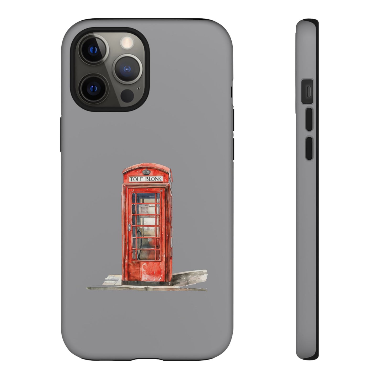 Red Phone Booth Phone Case, Vintage Style Case, Tough Cases for Gifts, Quirky Phone Accessories, Travel Lover's Gift
