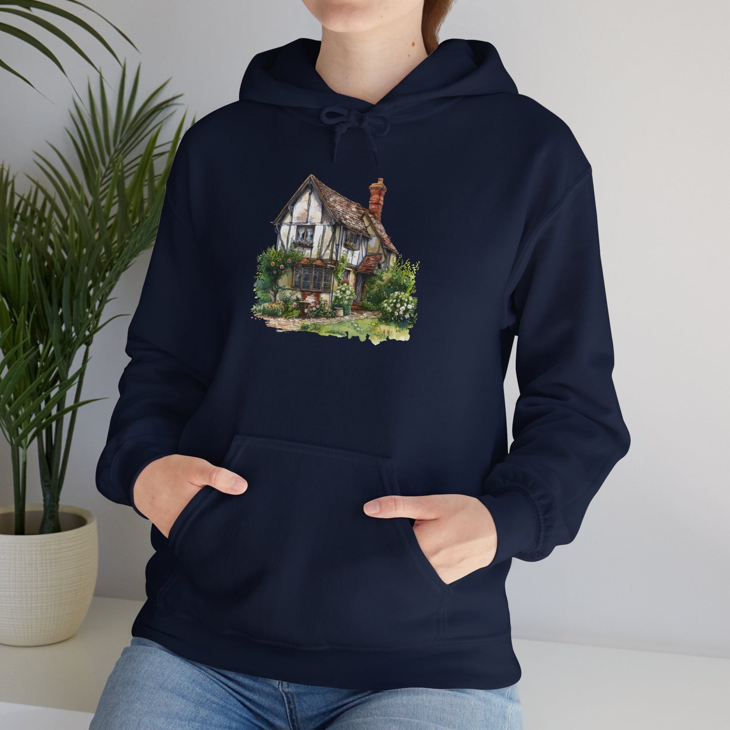 Unisex Heavy Blend™ Hooded Sweatshirt - Charming & Cozy - Life in a British Village House