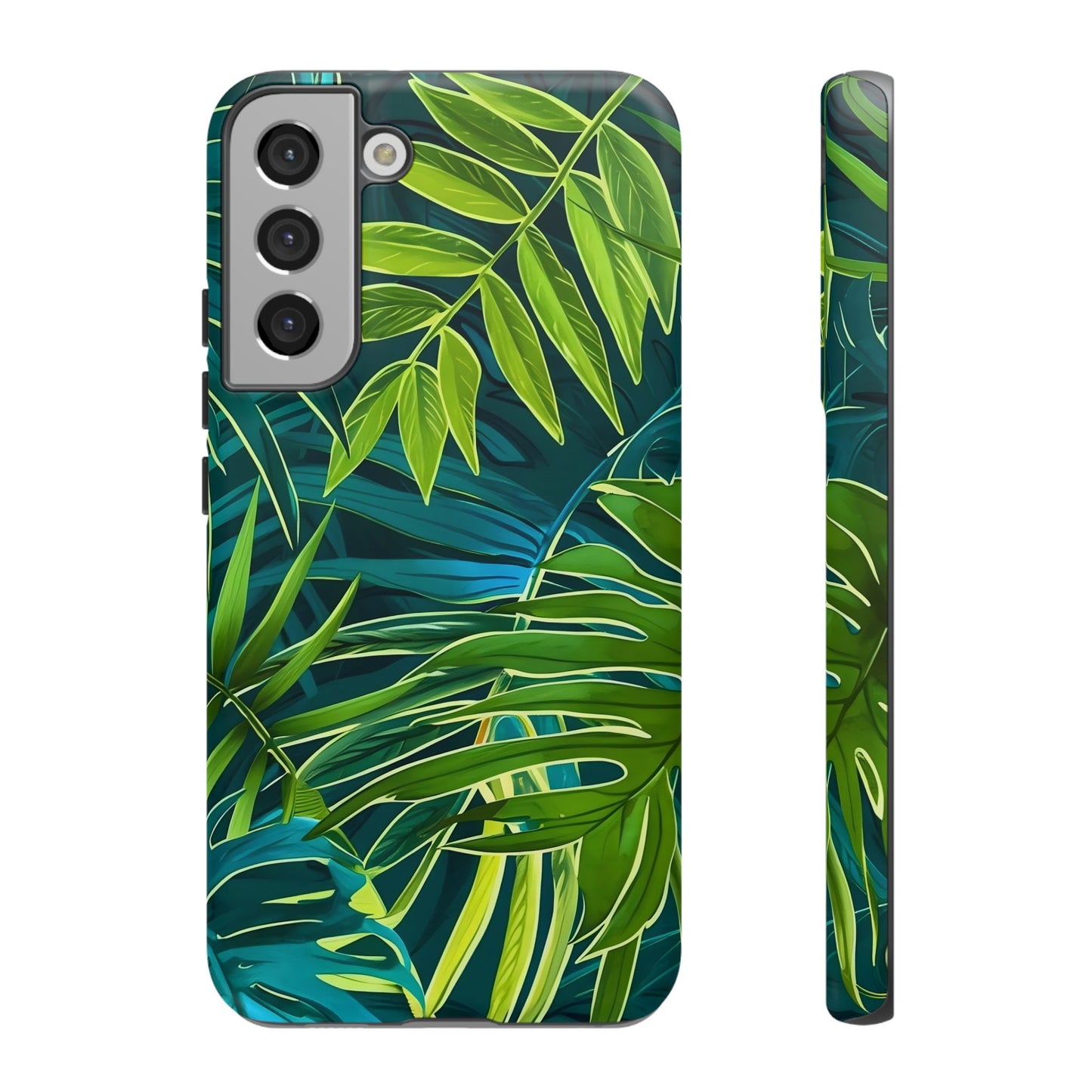 Tropical Phone Case - Durable Green Leaf Design, Eco-Friendly Gift, Trendy Accessory, Nature Lover's Case, Summer Vibes