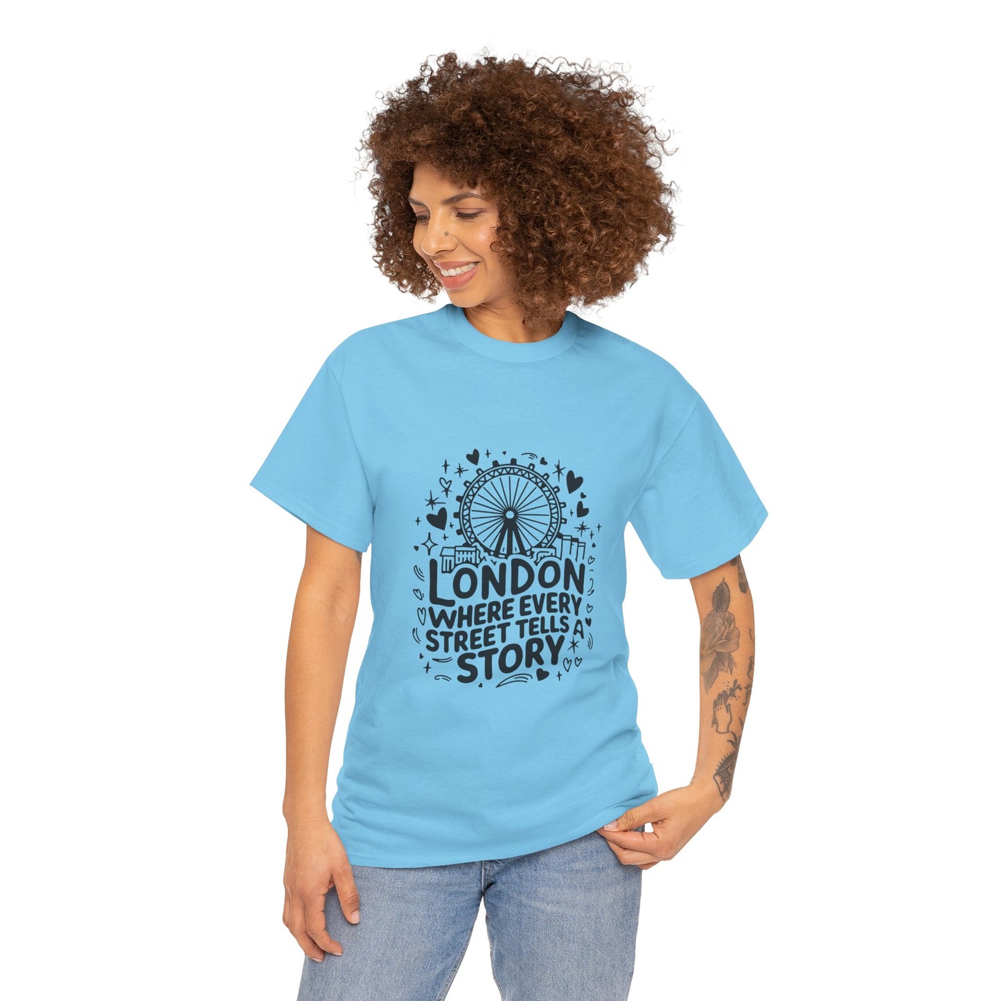 Unisex Heavy Cotton Tee - London's Story Telling Streets