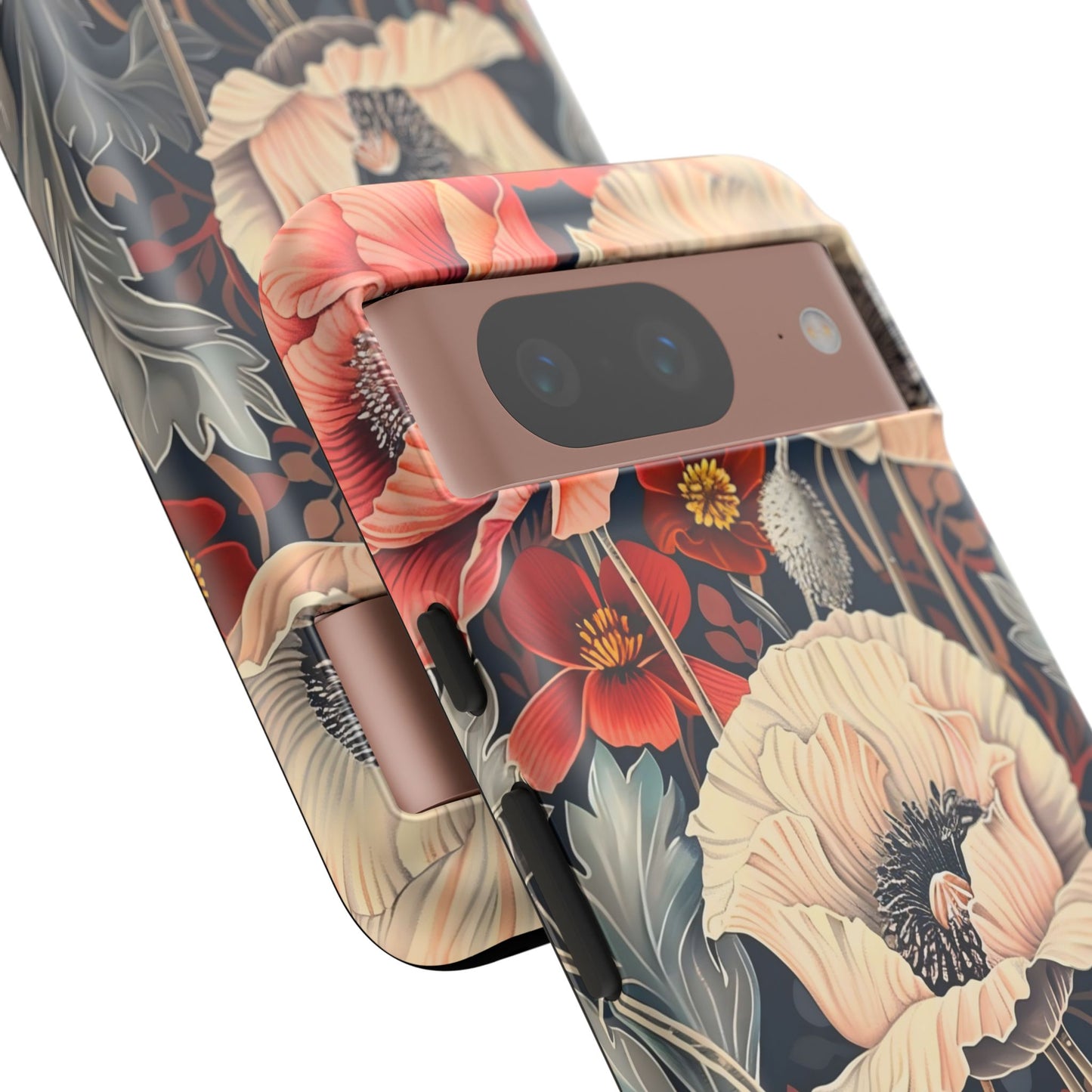 Floral iPhone Case, Tough Phone Cover, Artistic Protection, Flower Design, Unique Gift for Her, Phone Accessory, Trendy Tech