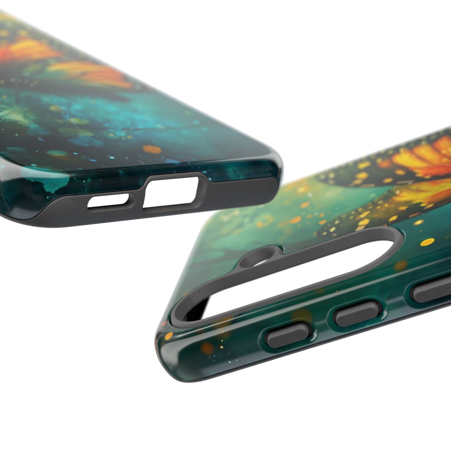 Colorful Butterfly Phone Case, Tough Cases for iPhone and Samsung, Cute Tech Accessories, Nature Lovers Gift, Vibrant Floral Design