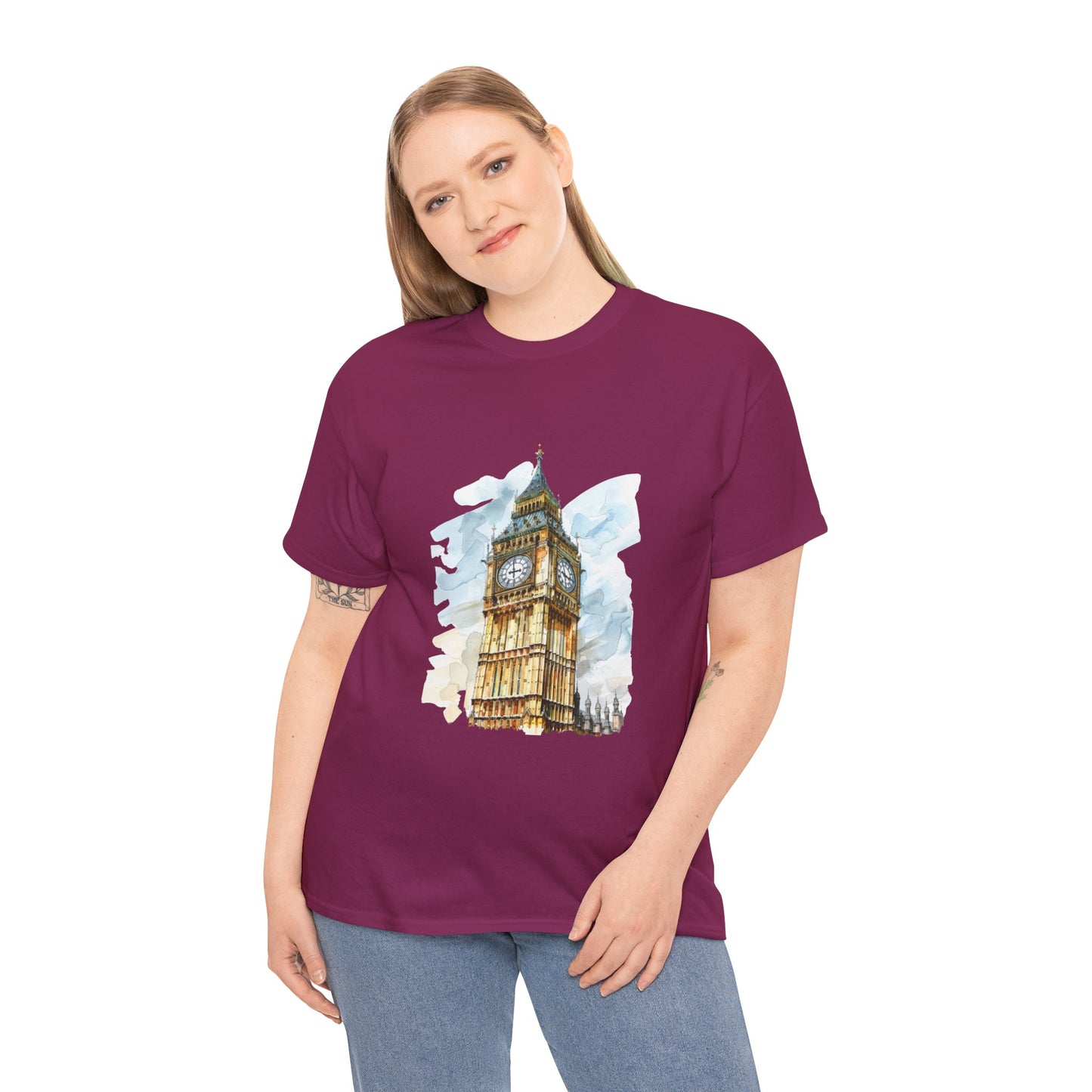 Unisex Heavy Cotton Tee - Echoes of London - Big Ben’s Legacy