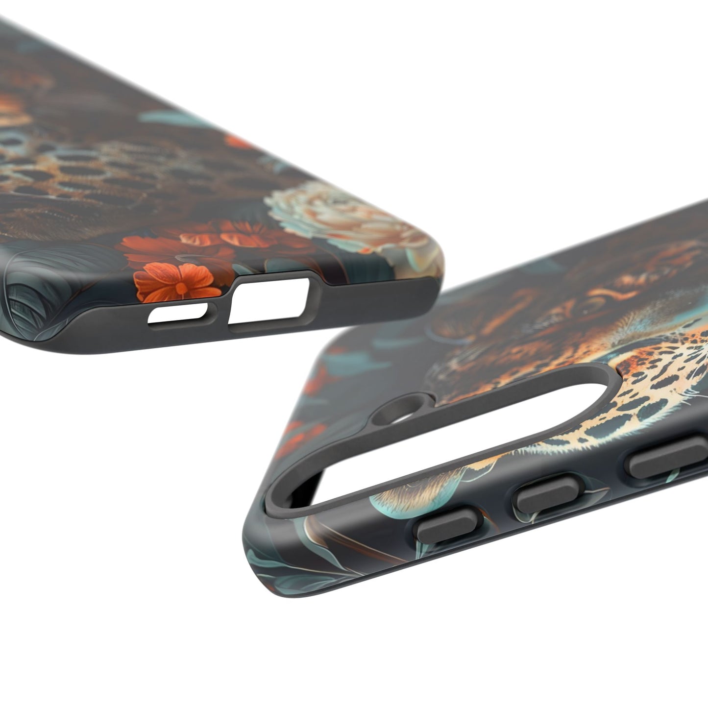 Wildlife Phone Case with Leopard Design | Tough Cases, Animal Prints, Floral Phone Cover, Gift for Nature Lovers, Unique Phone Accessories
