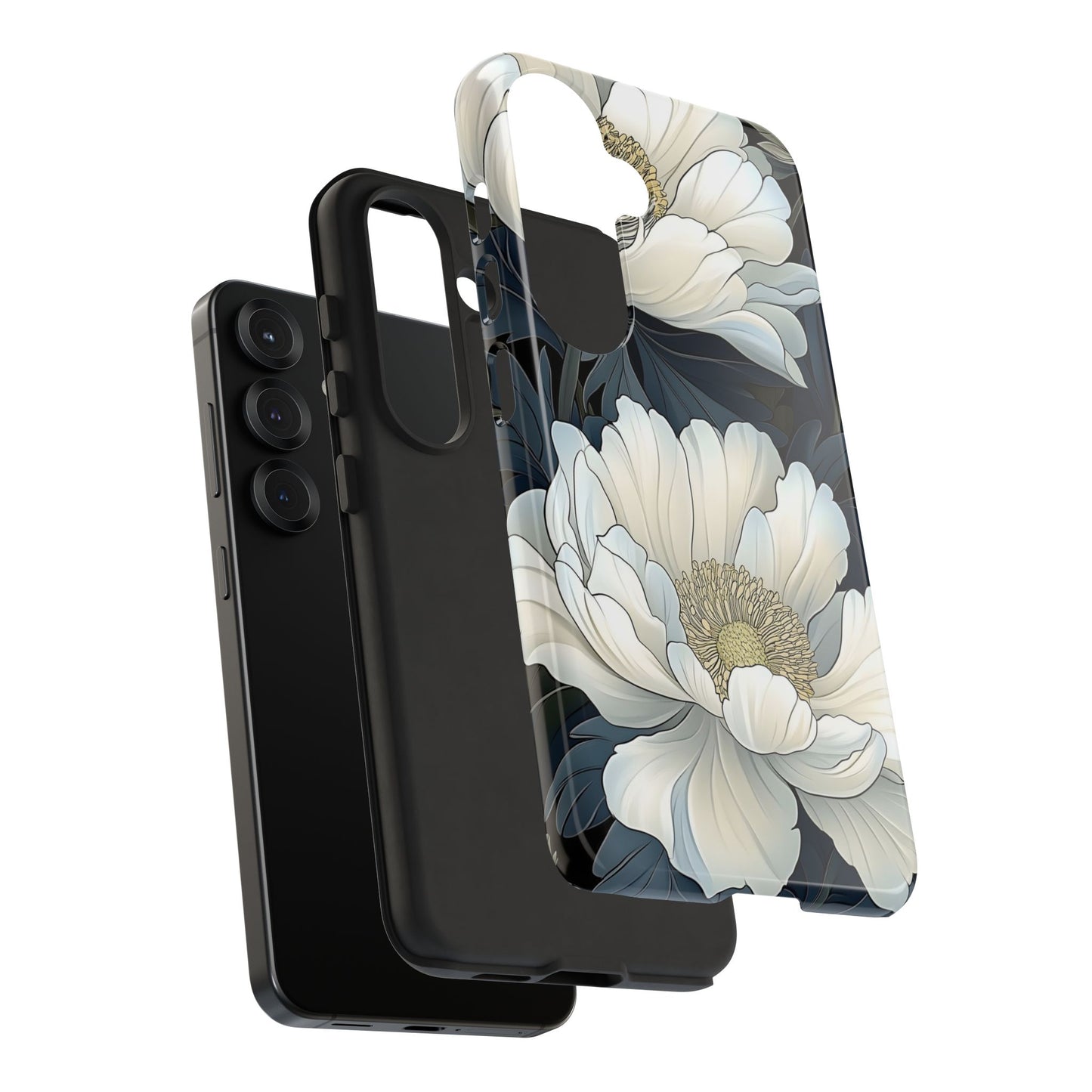 Elegant Floral Phone Case, Floral iPhone Cover, Flower Art Phone Case, Eco-Friendly Mobile Protection, Tough & Stylish Phone Case