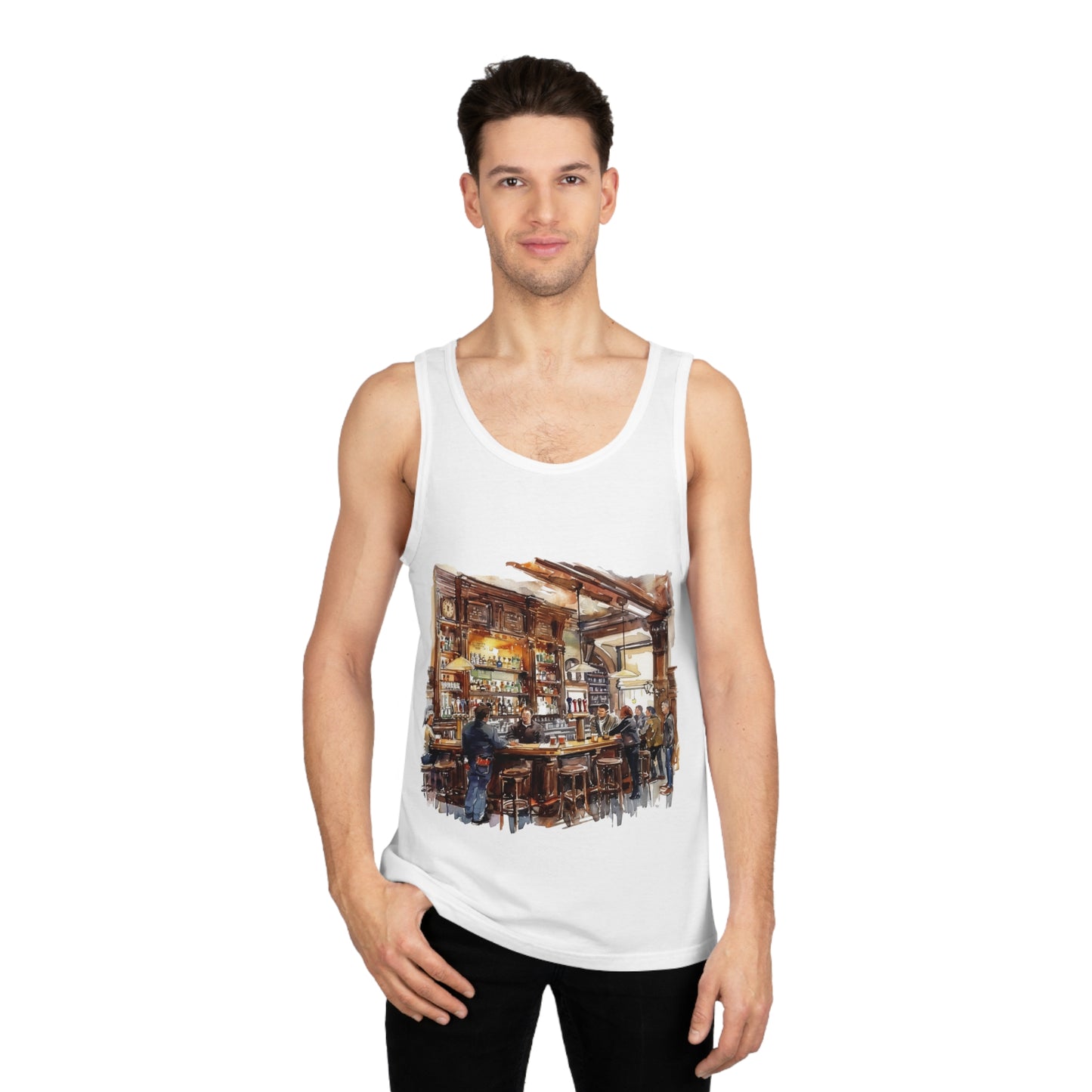 Unisex Softstyle™ Tank Top - British Pub - Warmth & Charm