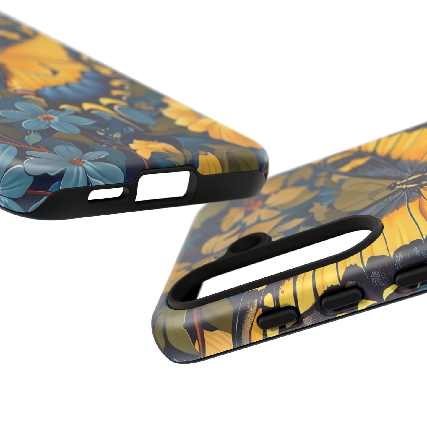 Colorful Butterfly Phone Case, Floral Design, Tough Cases, Protective Cover, Gifts for Nature Lovers, Birthday Present