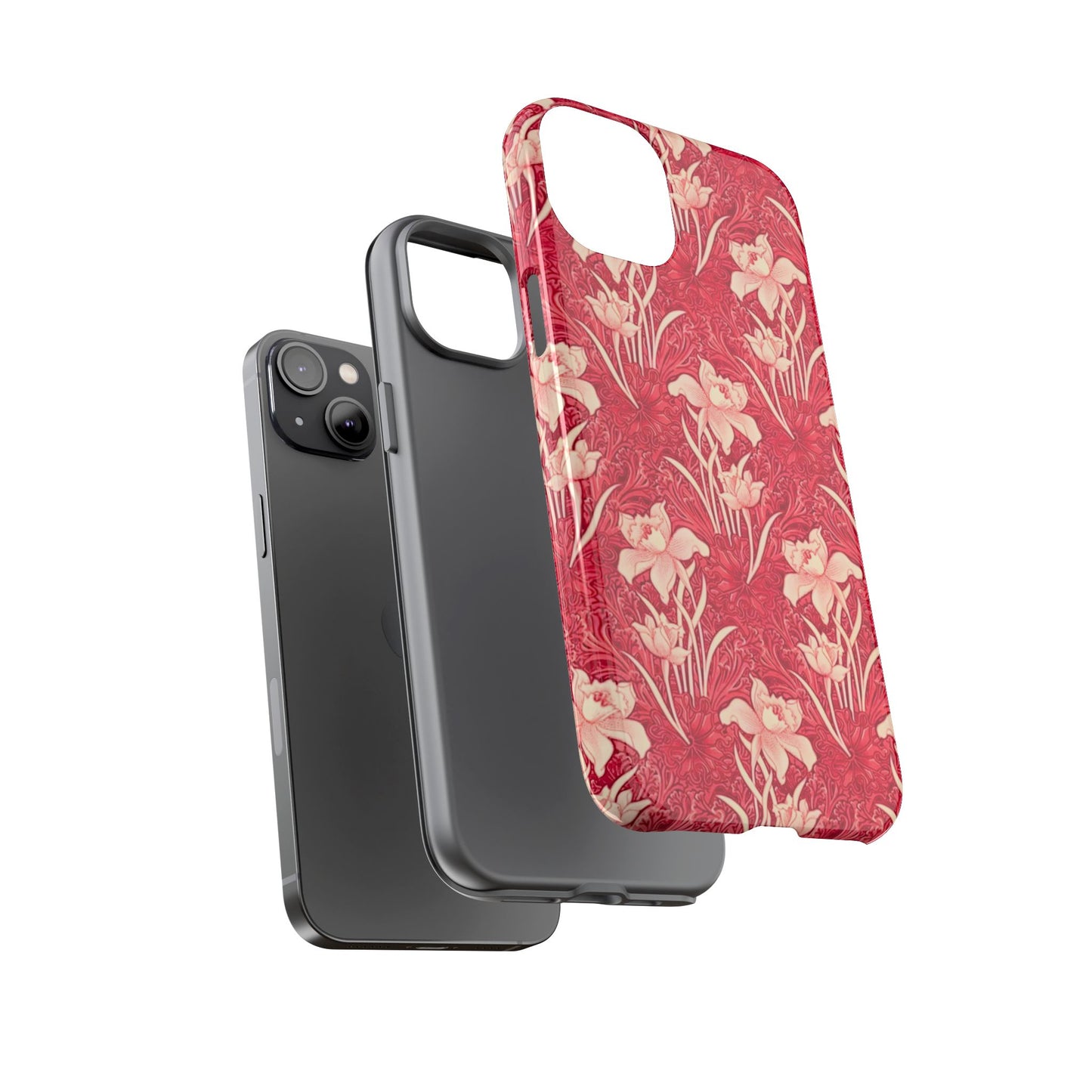 Floral Tough Phone Case - Durable, Stylish Accessory, Perfect Gift for Her, Floral Pattern, Customizable, Ideal for Daily Use