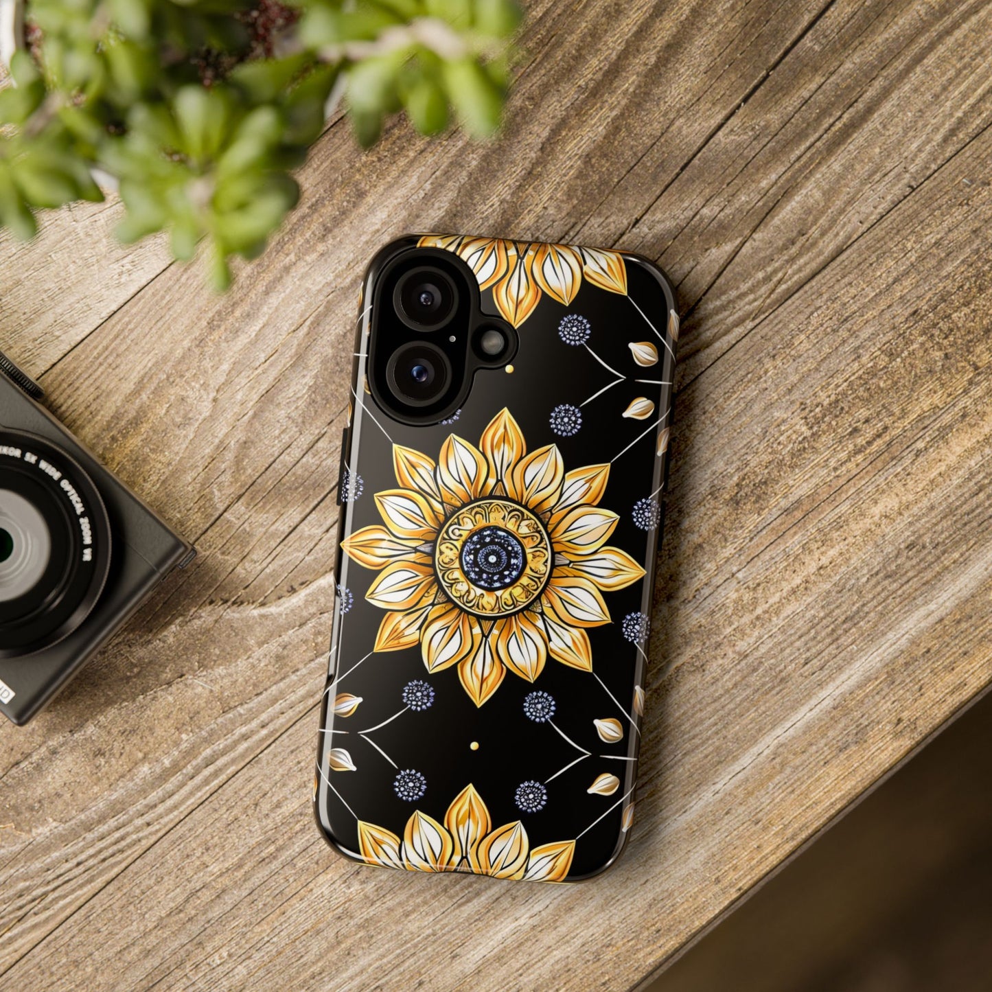 Floral Phone Case with Mandala Design, Tough Cases for iPhone & Samsung, Boho Style, Gift for Her, Unique Accessories