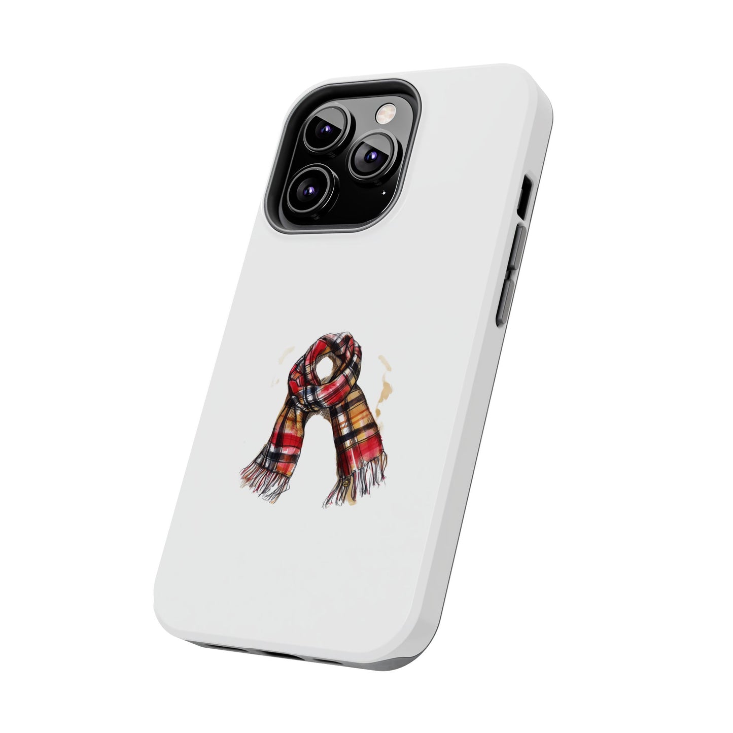 Cozy Plaid Scarf Phone Case - Tough Protection for Winter Style