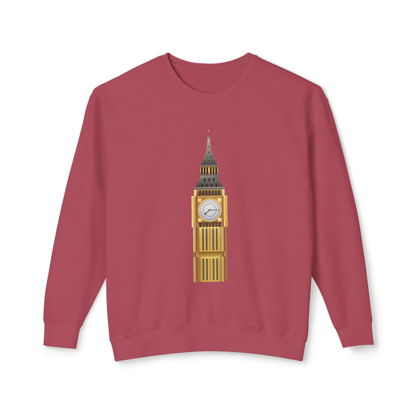 Unisex Lightweight Crewneck Sweatshirt Trendy - Iconic Big Ben Clock Tower