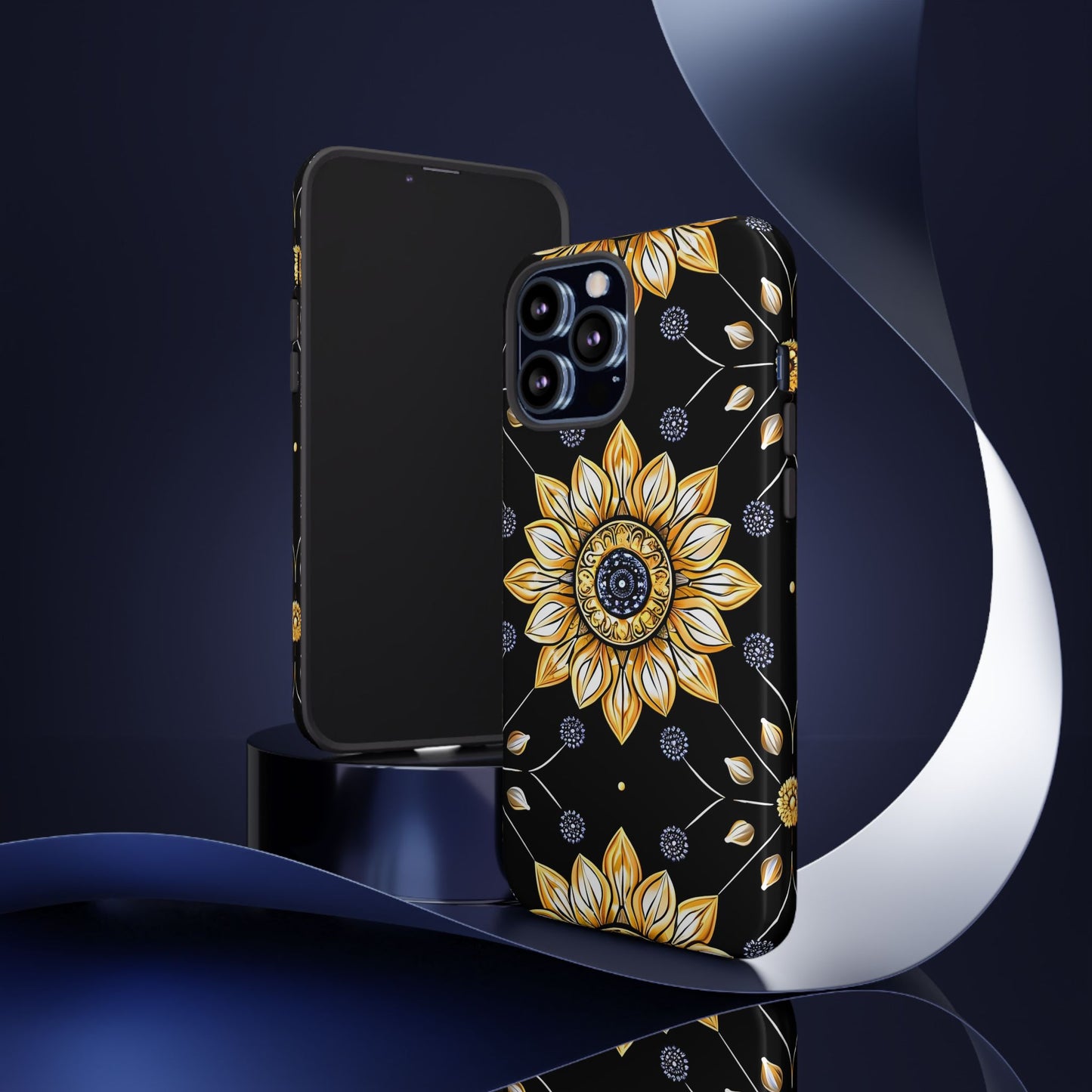 Floral Phone Case with Mandala Design, Tough Cases for iPhone & Samsung, Boho Style, Gift for Her, Unique Accessories