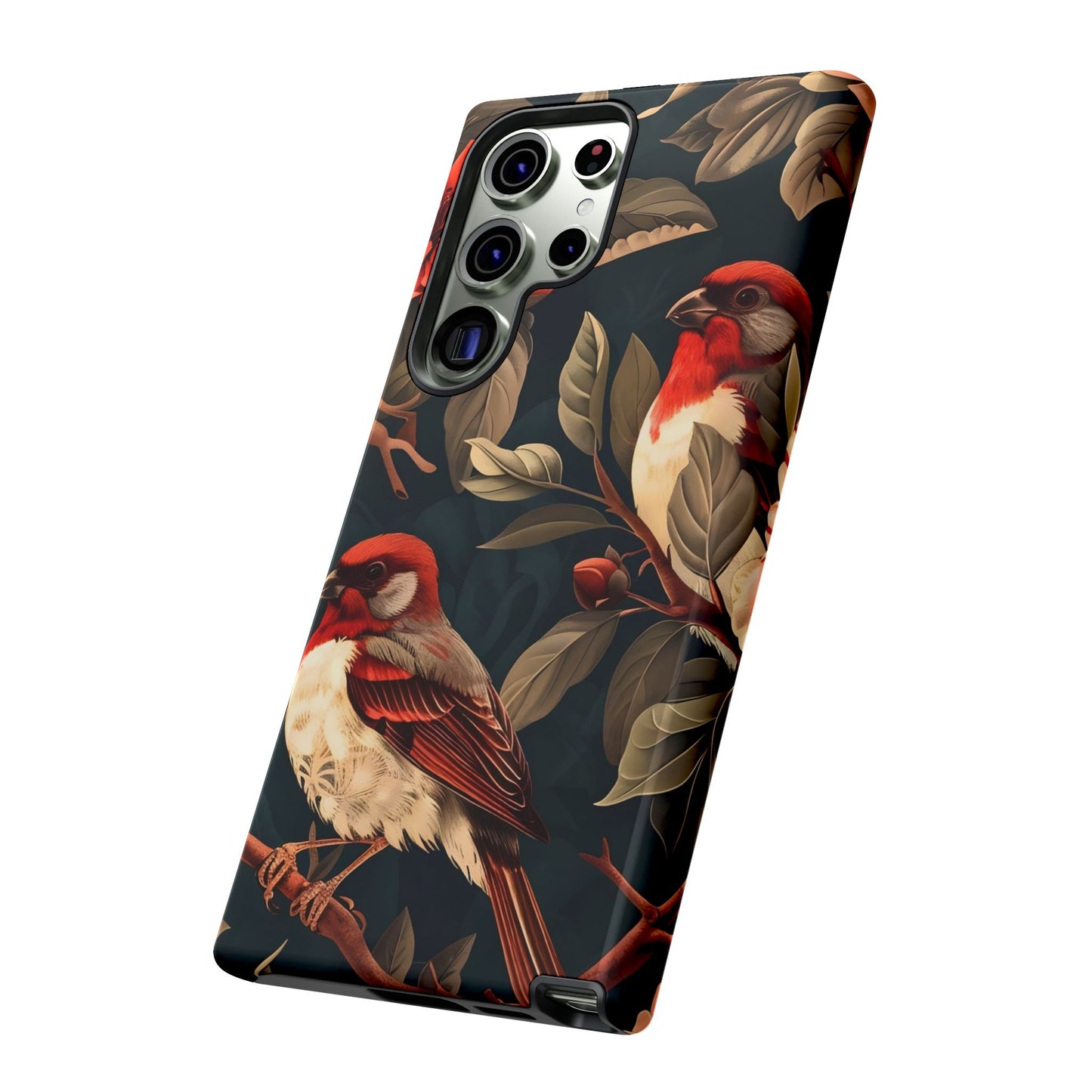 Elegant Bird Phone Case, Floral Tough Cases, Nature Lover Gift, Stylish Mobile Cover, Unique Phone Accessory