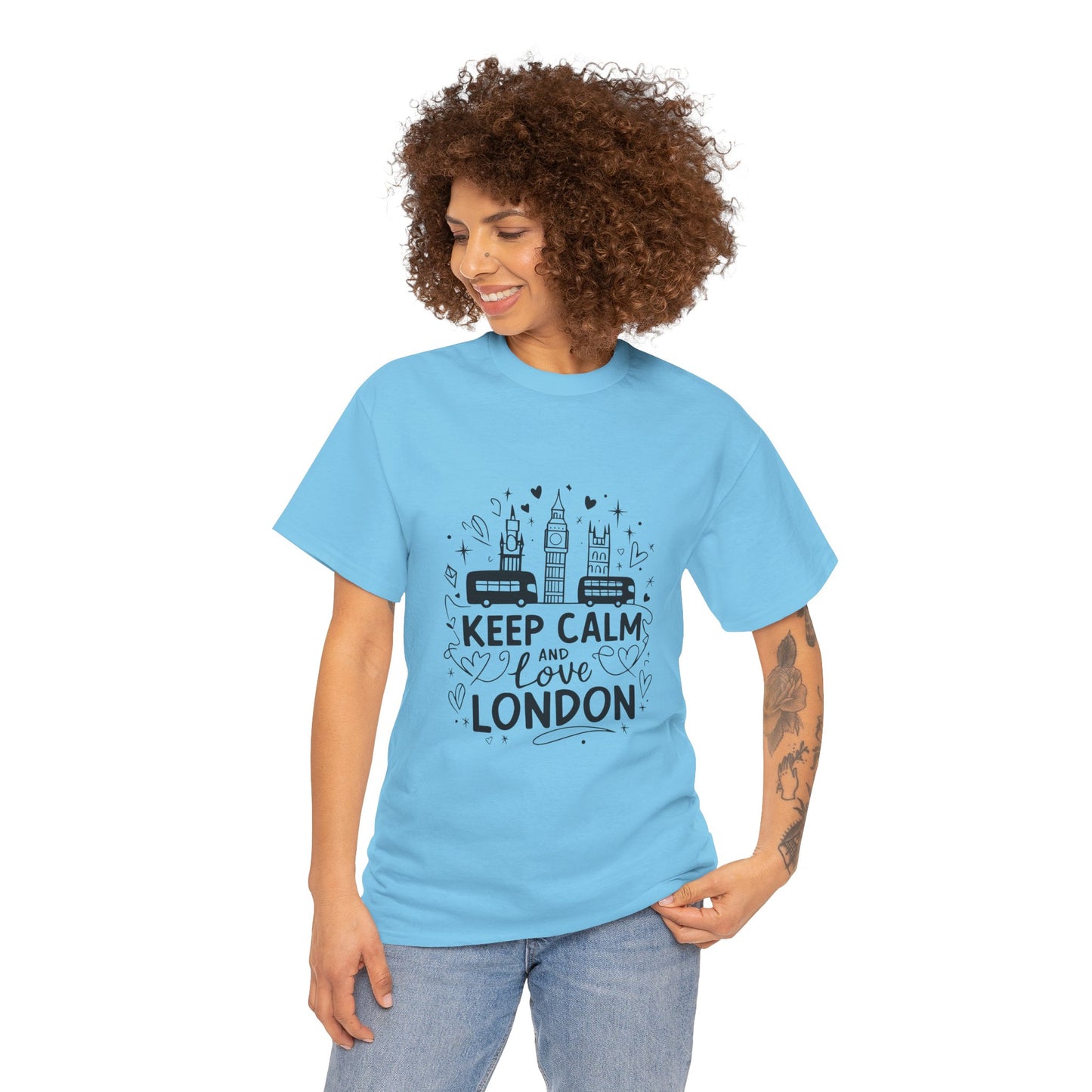 Unisex Heavy Cotton Tee - Keep Calm and Love London