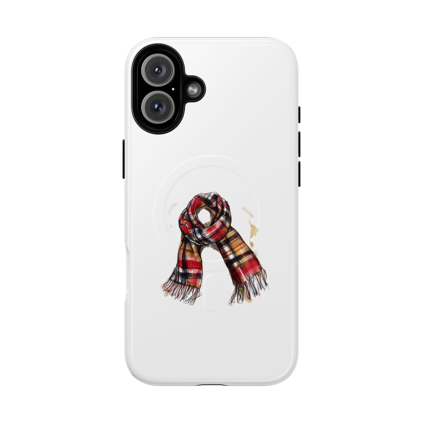 Stylish Tough Magnetic Phone Case - Fall Plaid Scarf Design, iPhone Accessories, Gift for Her, Cozy Autumn Decor, Seasonal Fashion