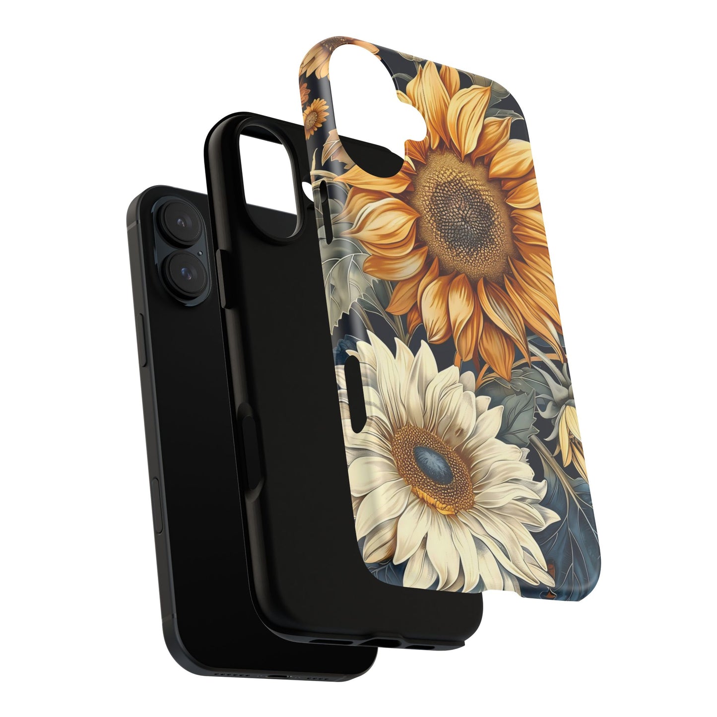 Sunflower Phone Case, Floral Tough Phone Cover, Gift for Nature Lovers, Phone Accessories, Sunflower Gifts